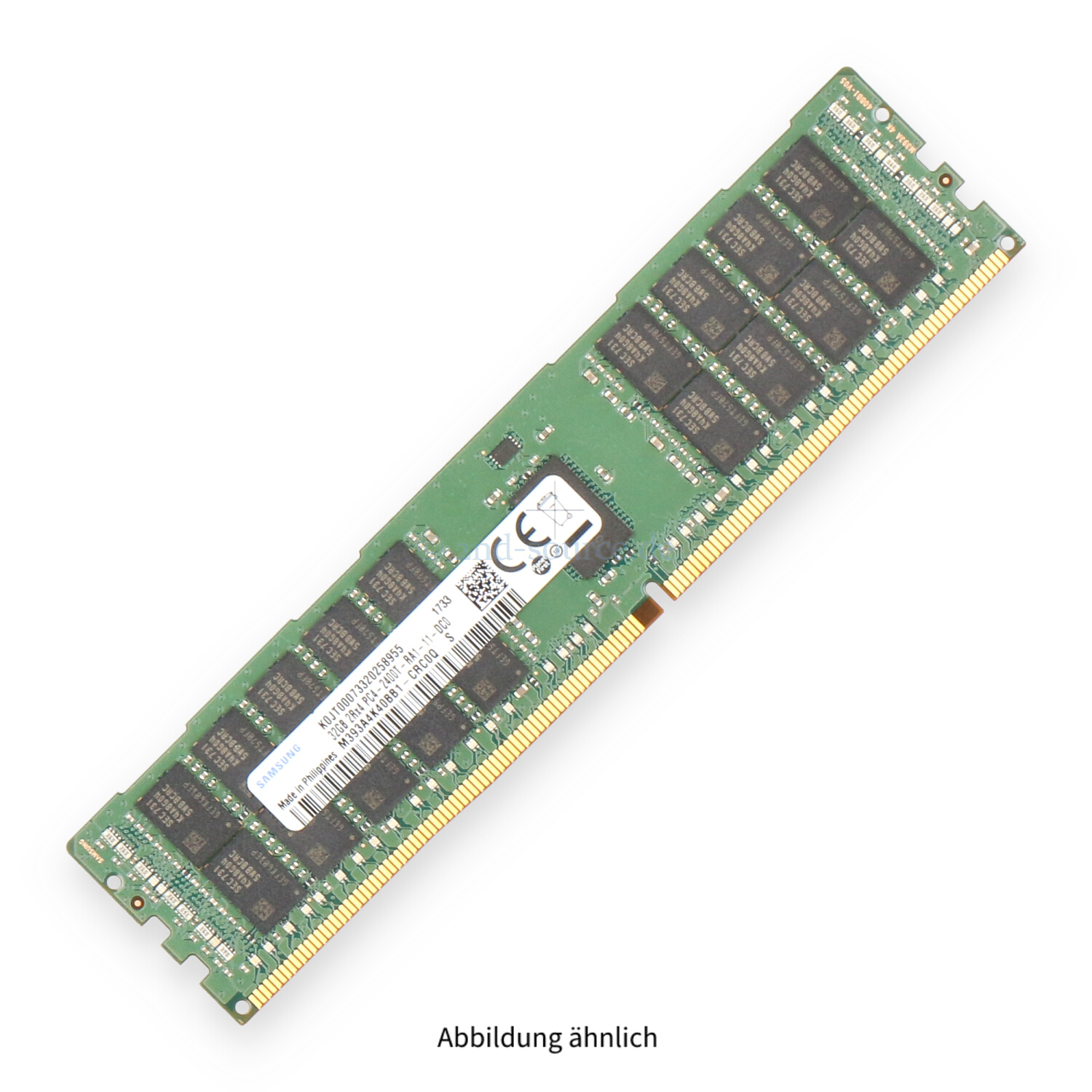 Samsung 32GB PC4-19200T DIMM Dual Rank x4 (DDR4-2400) Registered ECC M393A4K40BB1-CRC