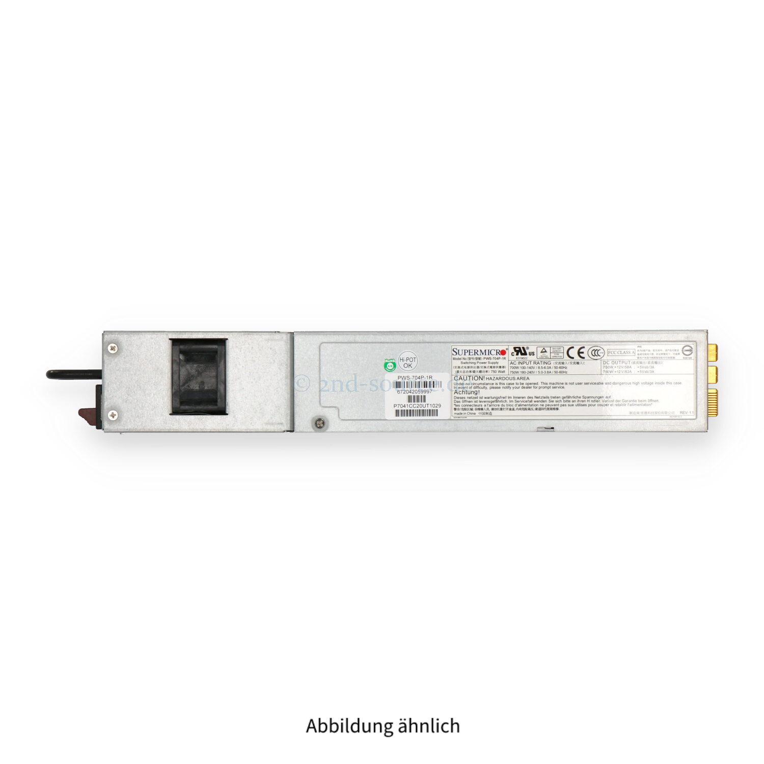 Supermicro 700W HotPlug Power Supply PWS-704P-1R