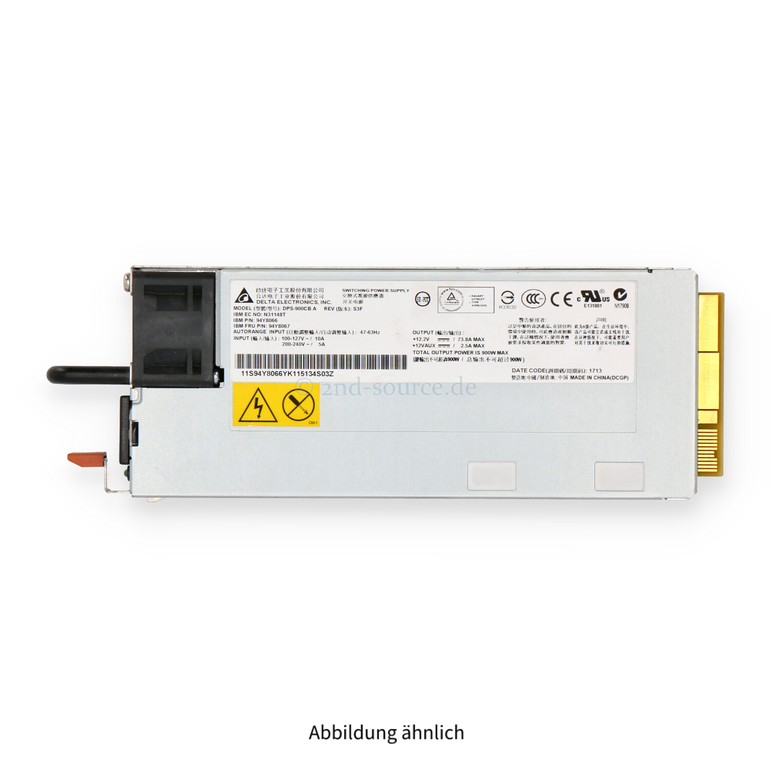 IBM 900W HotPlug Power Supply x3650 M4 94Y8067 94Y8066