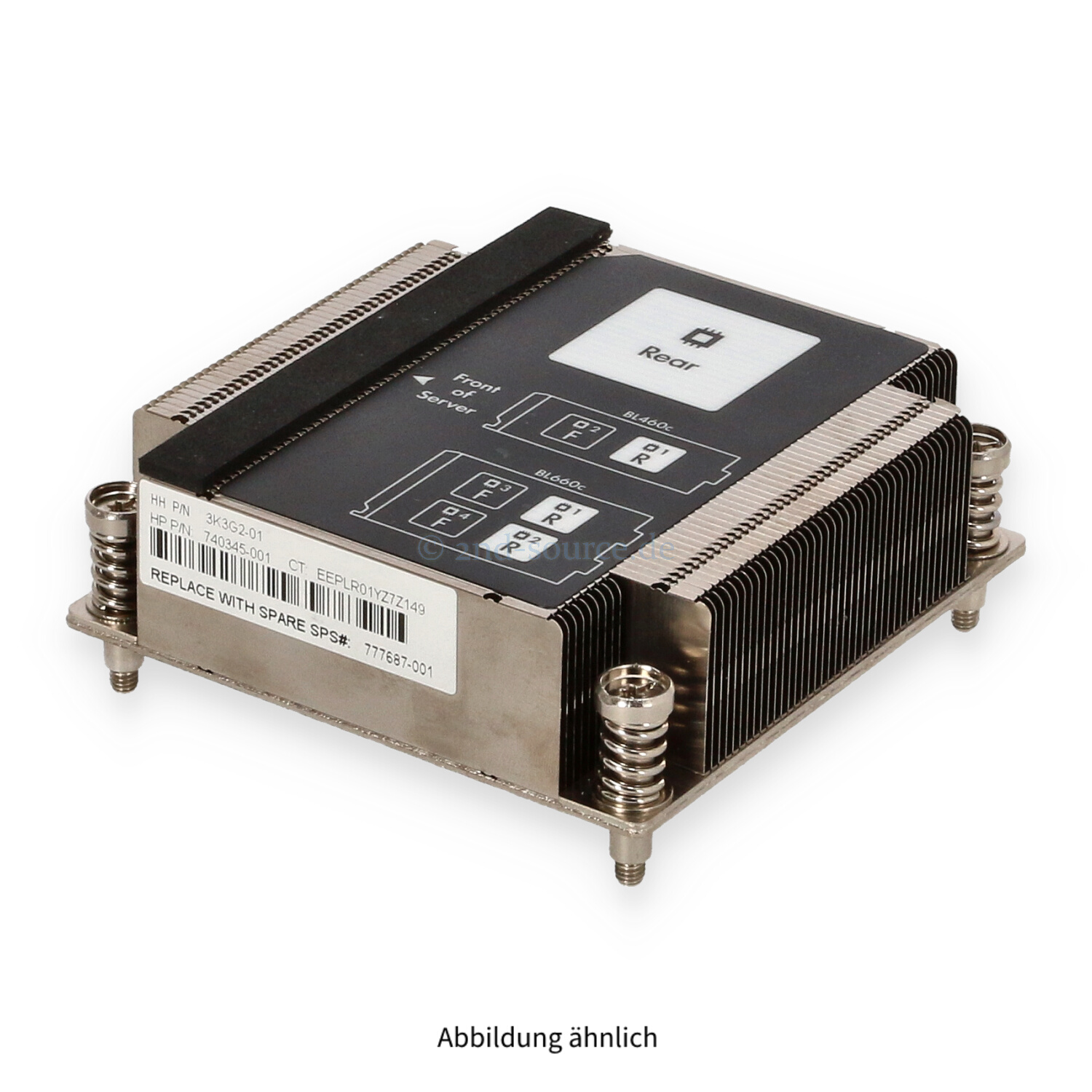 HPE Heatsink CPU 1 BL460c G9 BL660c G9 777687-001 HPE Heatsink CPU 1 BL460c G9 BL660c G9 777687-001