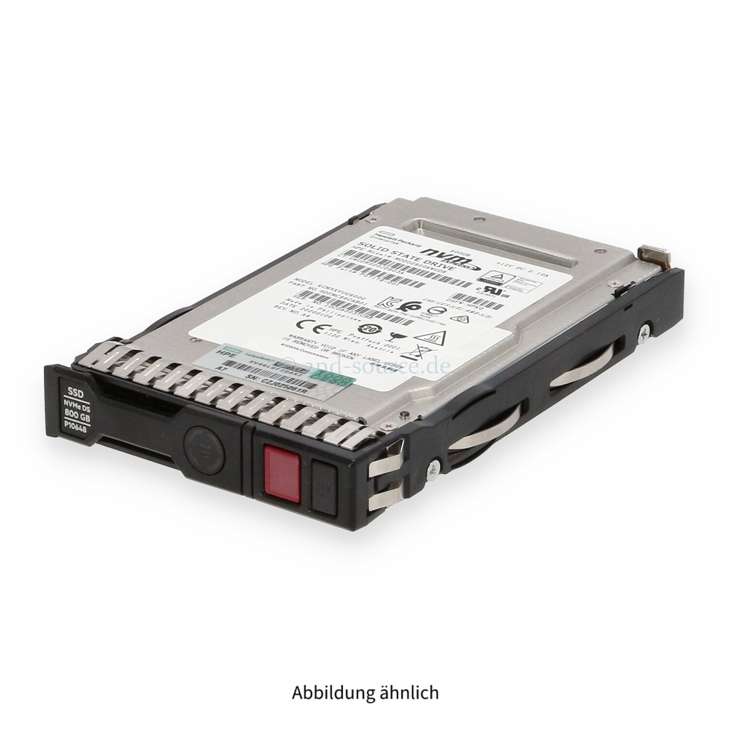 HPE 800GB NVMe PCIe x4 Mixed Use SFF SC HotPlug SSD P07179-B21 P10648-001