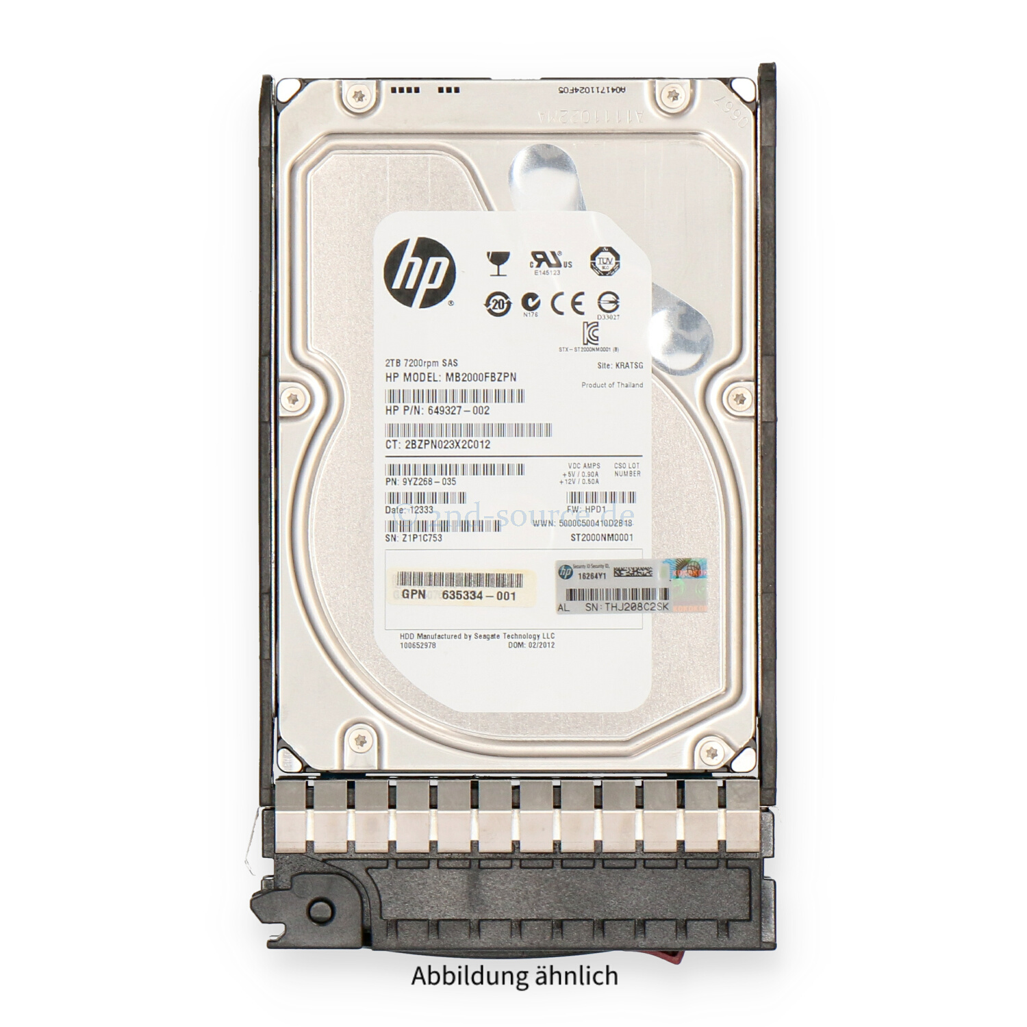 HPE EVA 2TB 7.2k SAS 6G LFF DP HotPlug HDD M6612 AW590A 602119-001