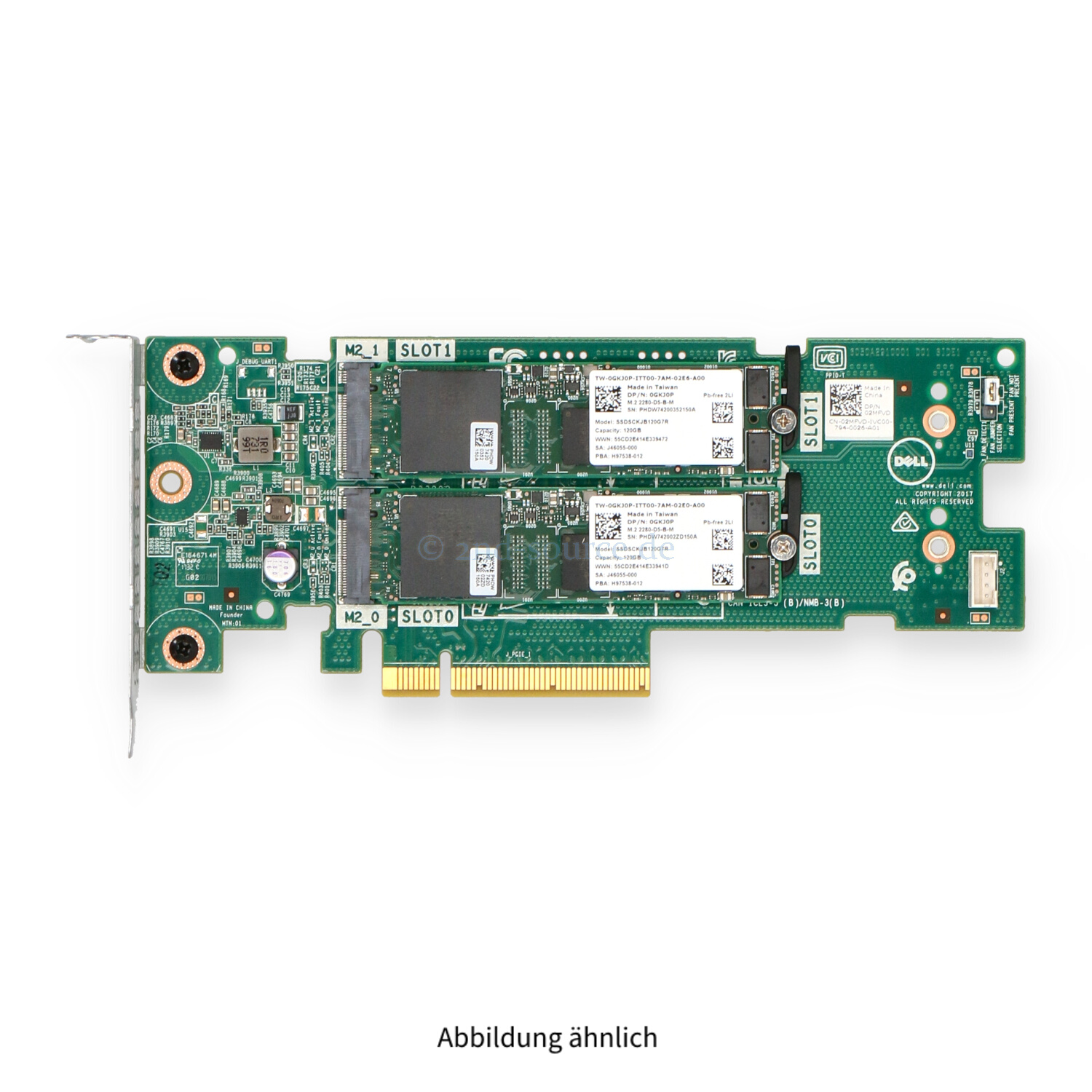 Dell BOSS 2x120GB M.2 Solid State Storage Adapter PCIe Low Profile 2MFVD 02MFVD