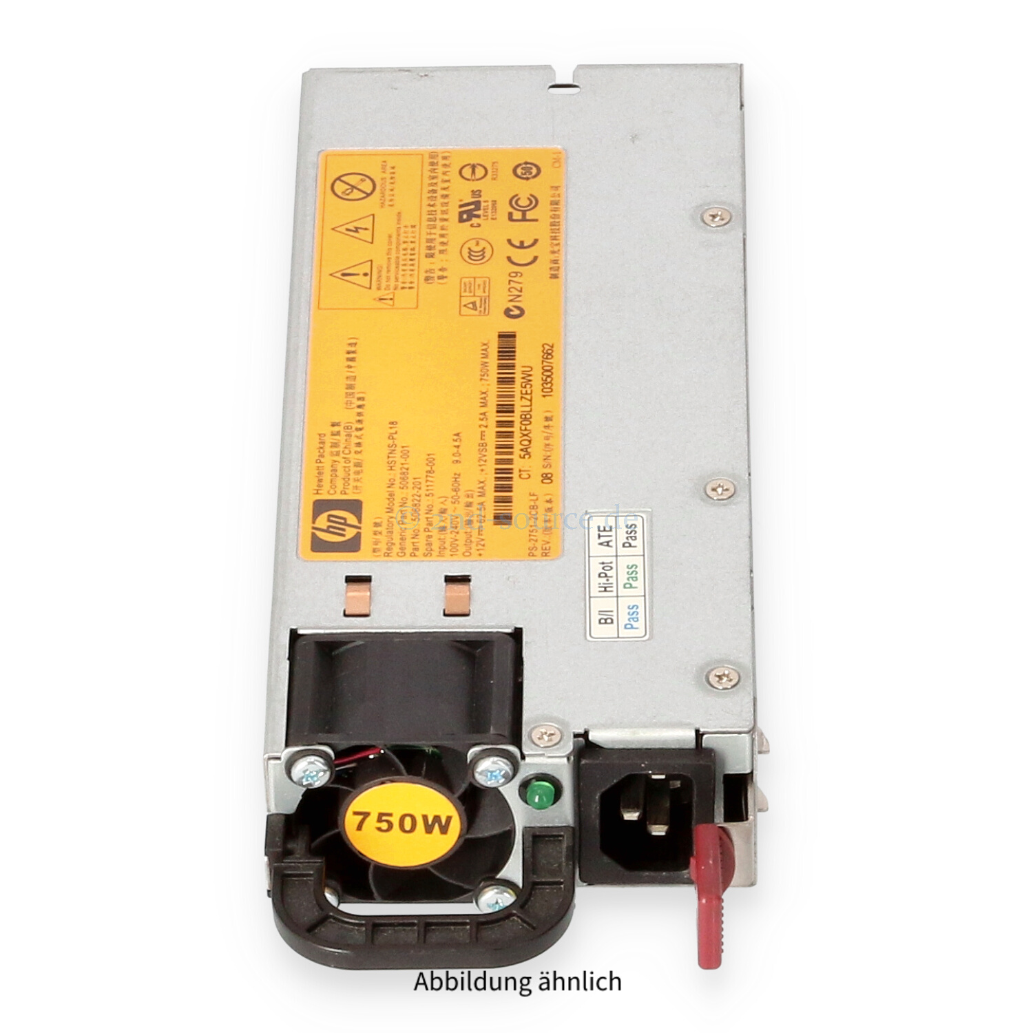 HPE 750W HotPlug Power Supply 512327-B21 511778-001