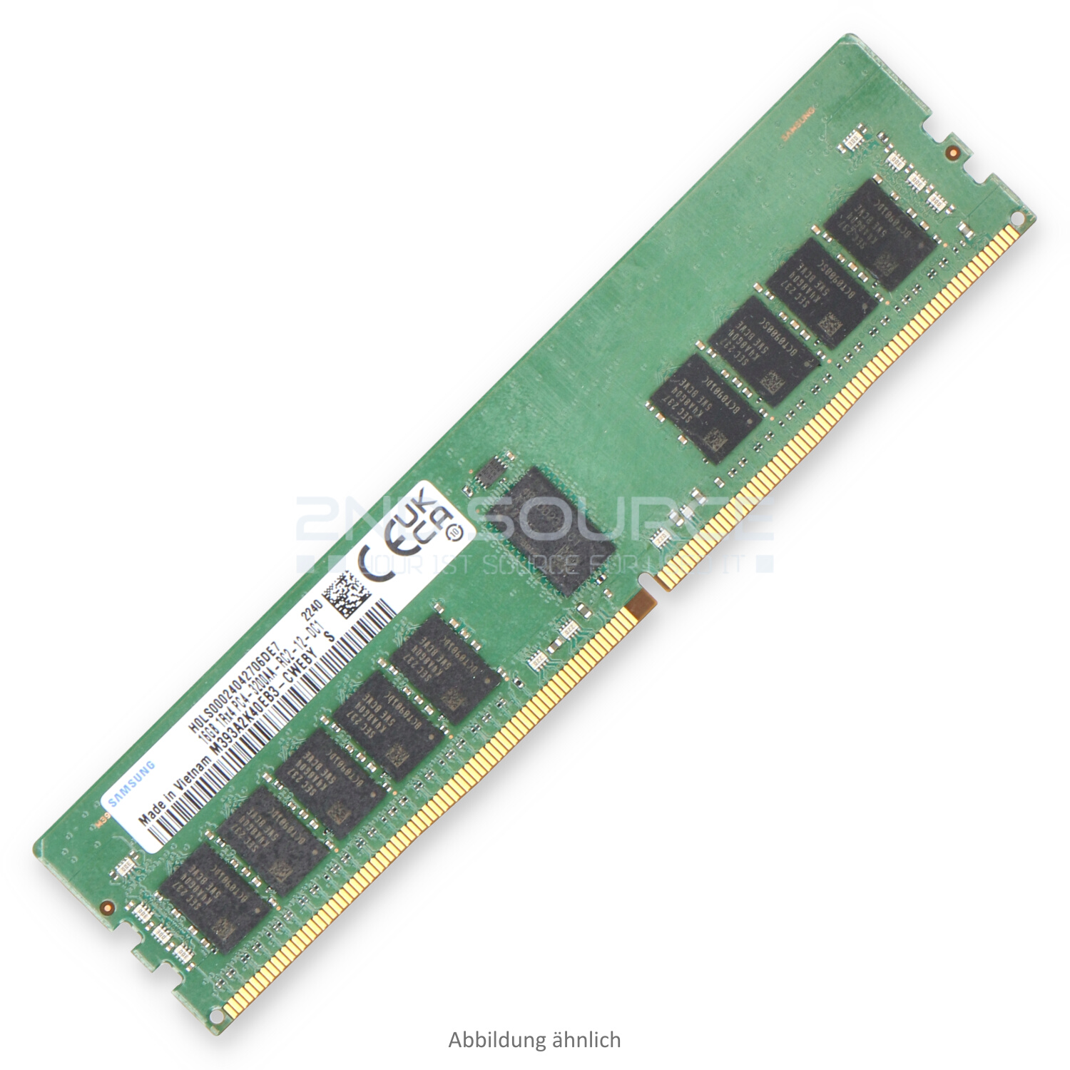 Samsung 16GB PC4-25600AA-R DIMM Single Rank x4 (DDR4-3200) Registered ECC M393A2K40EB3-CWE