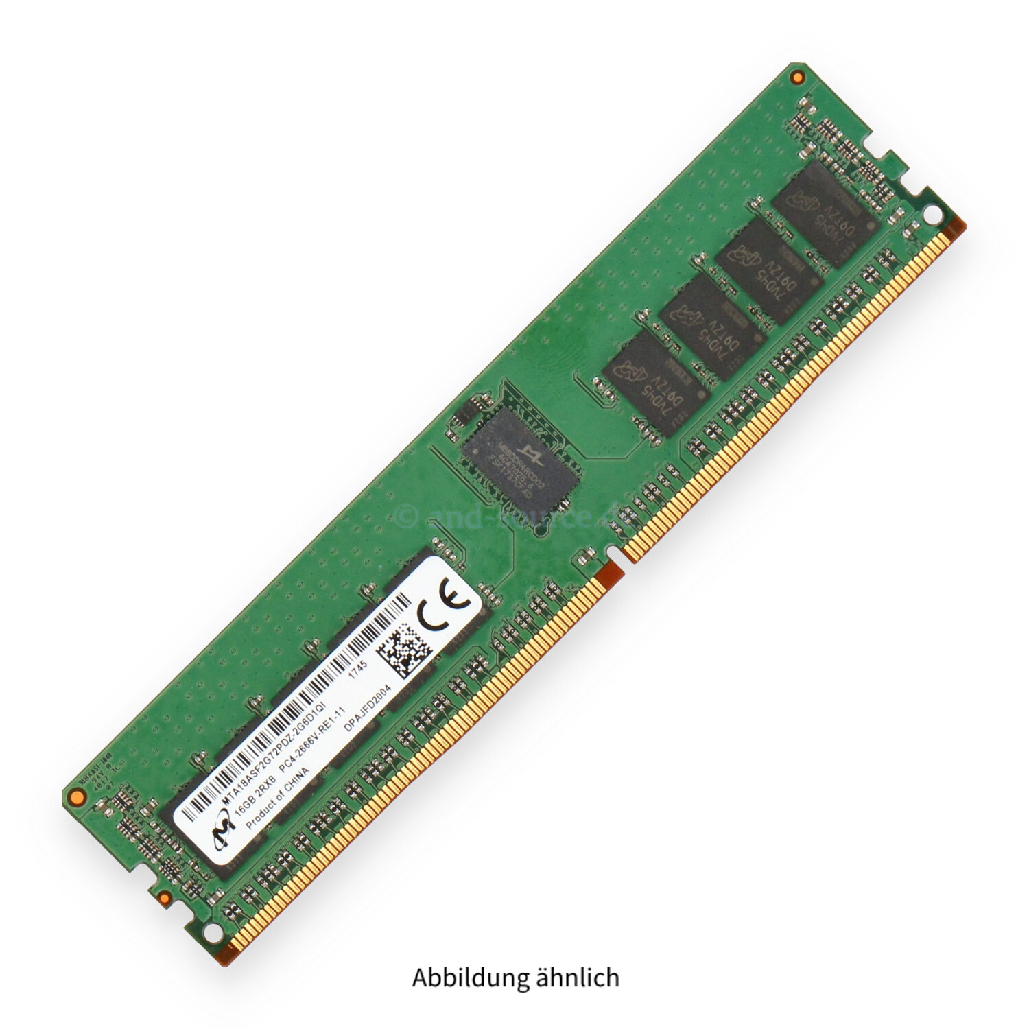 Micron 16GB PC4-21300V-R DIMM Dual Rank x8 (DDR4-2666) Registered ECC MTA18ASF2G72PDZ-2G6D1