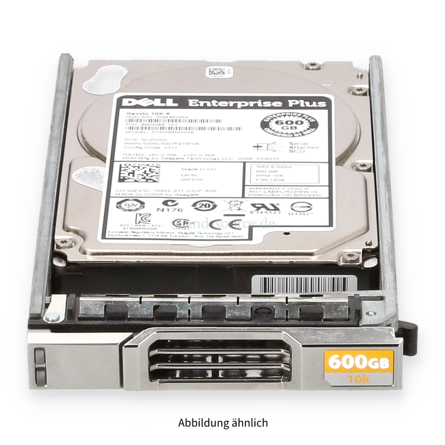 Dell EqualLogic 600GB 10k SAS 6G SFF HotPlug HDD PS4100 PS6100 PS6500 0FK3C 00FK3C