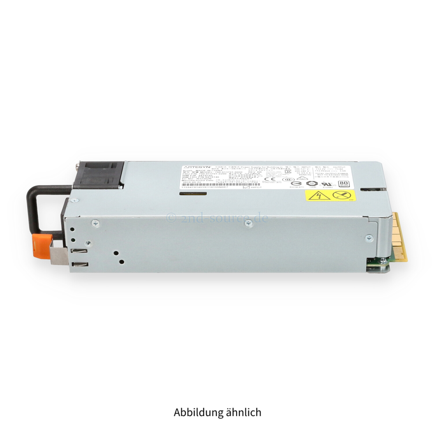 Lenovo 900W Artesyn HotPlug Power Supply 94Y8146 94Y8145