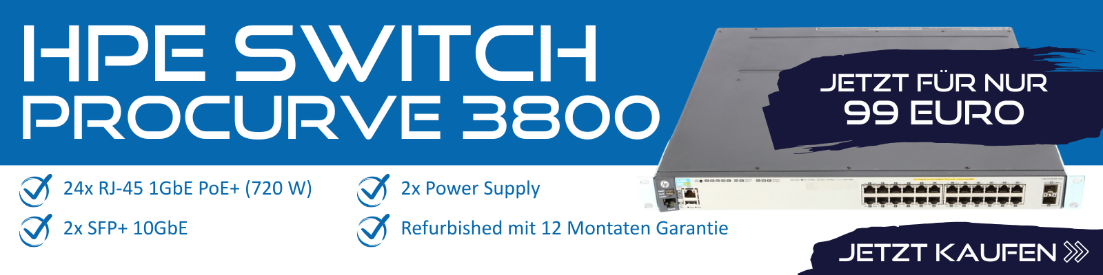 HPE Switch Procurve 3800 2nd Source