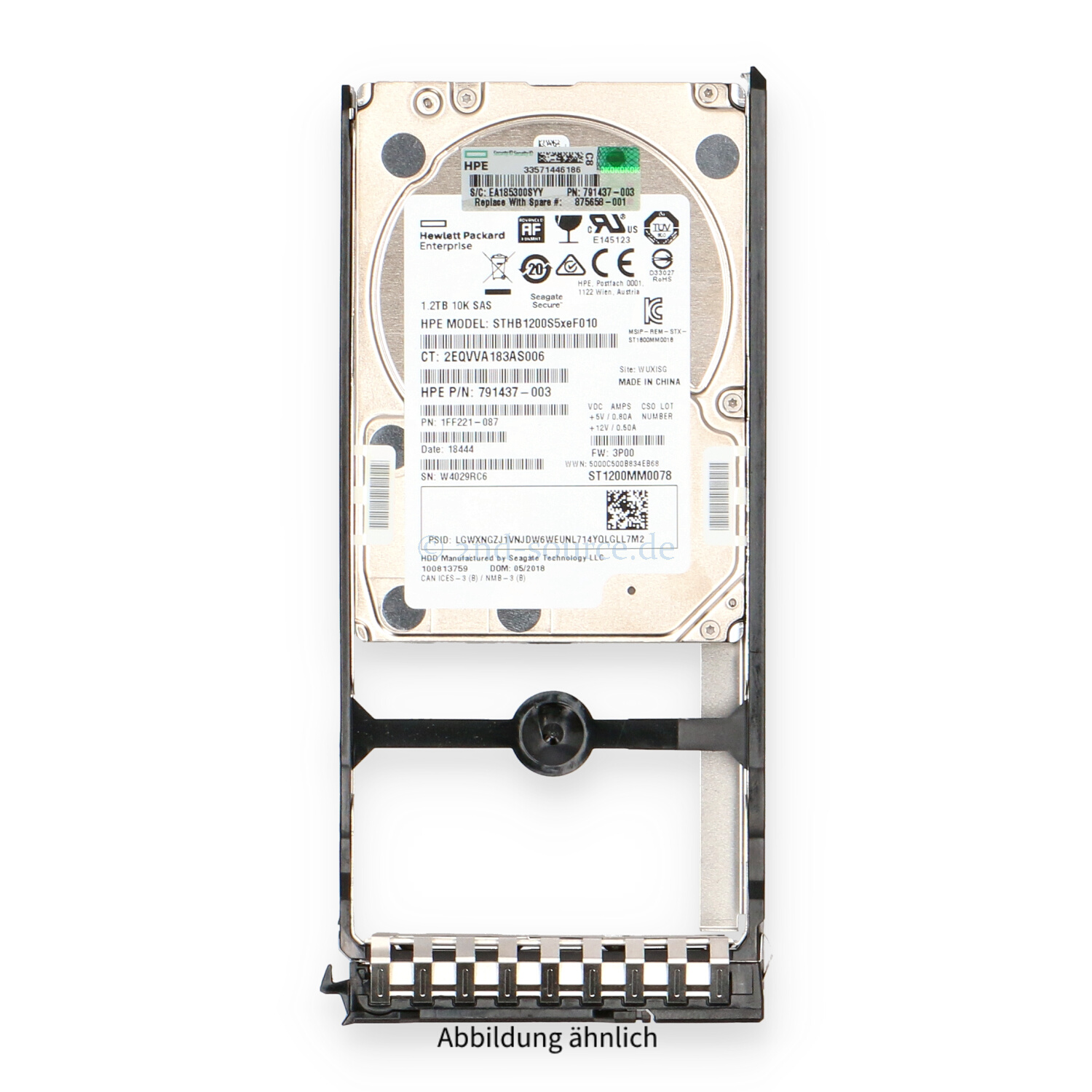 HPE 3PAR 1.2TB 10k SAS 12G SFF Self Encrypting HotPlug HDD StoreServ 20000 J8S17A 875658-001