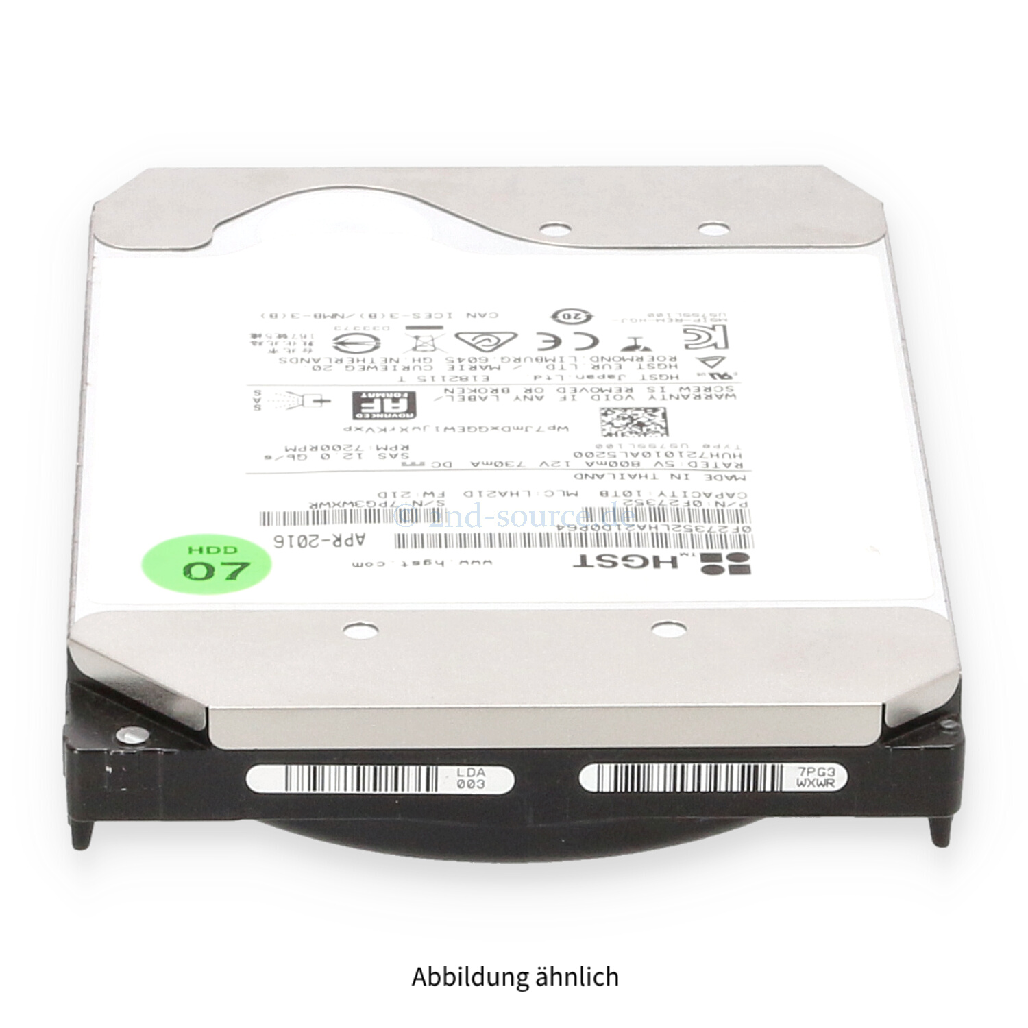 HGST Ultrastar 10TB 7.2k SAS 12G LFF HDD HUH721010AL5200 HGST Ultrastar 10TB 7.2k SAS 12G LFF HDD HUH721010AL5200