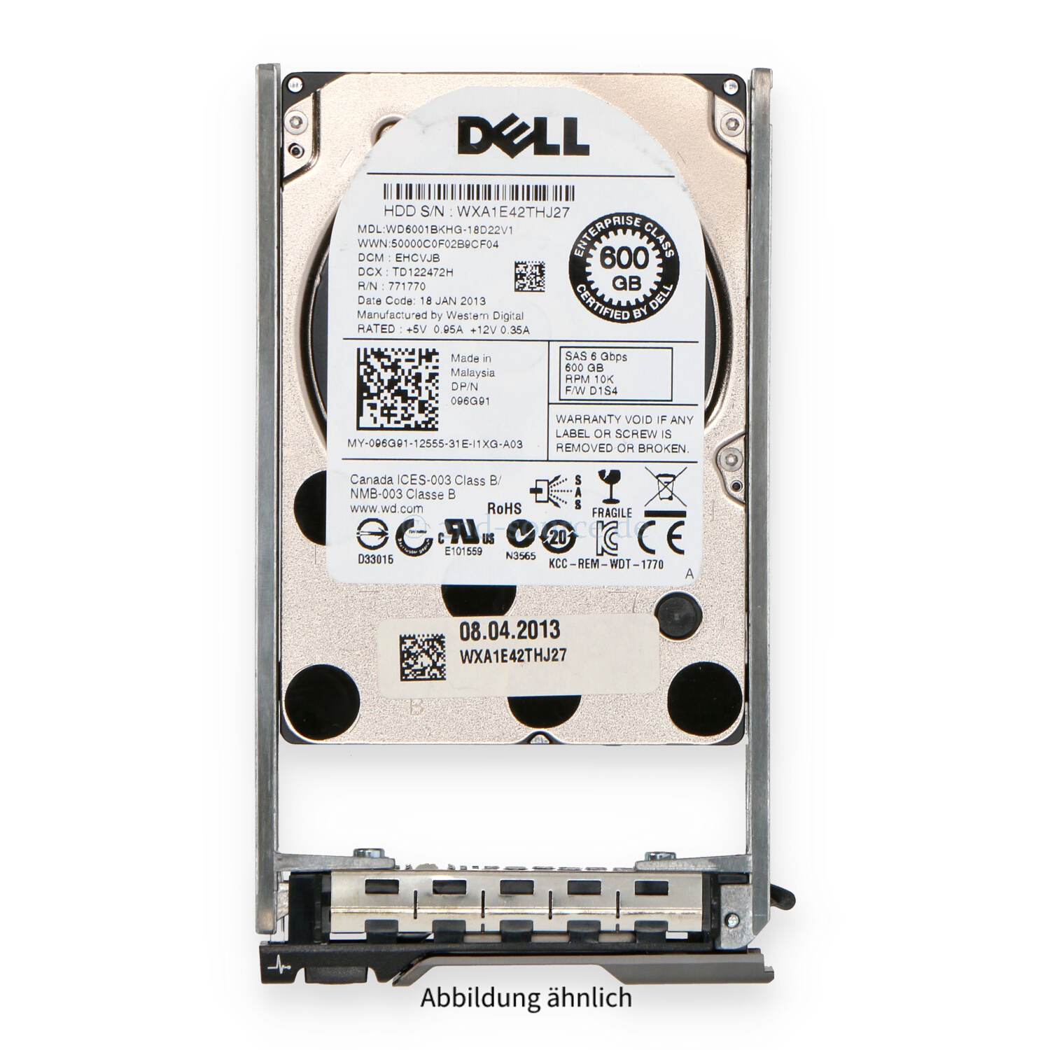 Dell 600GB 10k SAS 6G SFF HotPlug HDD 96G91 096G91