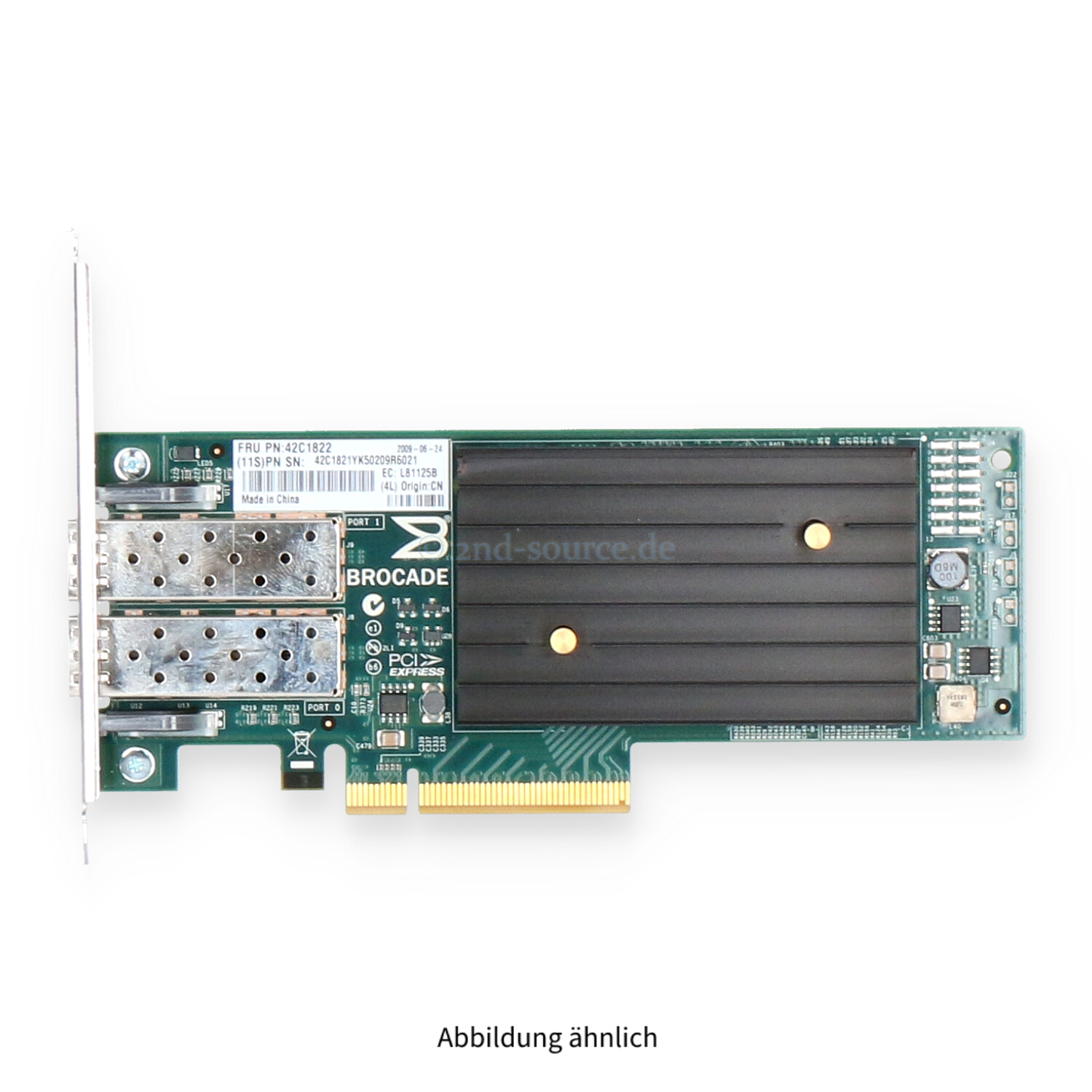 IBM Brocade 1020 2x10GBase SFP+ PCIe Server Ethernet Adapter High Profile 42C1822 42C1821