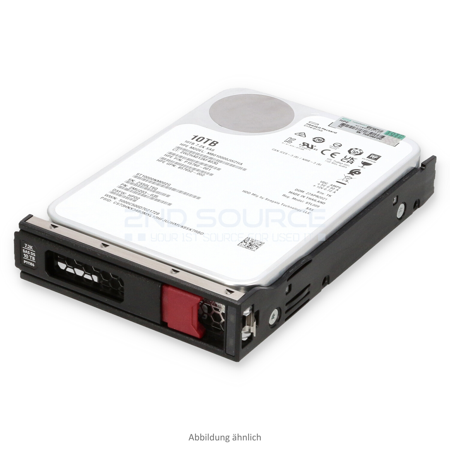 HPE 10TB 7.2k SAS 12G LFF Midline 512e HotPlug HDD P09149-B21 P15760-001 P11186-001
