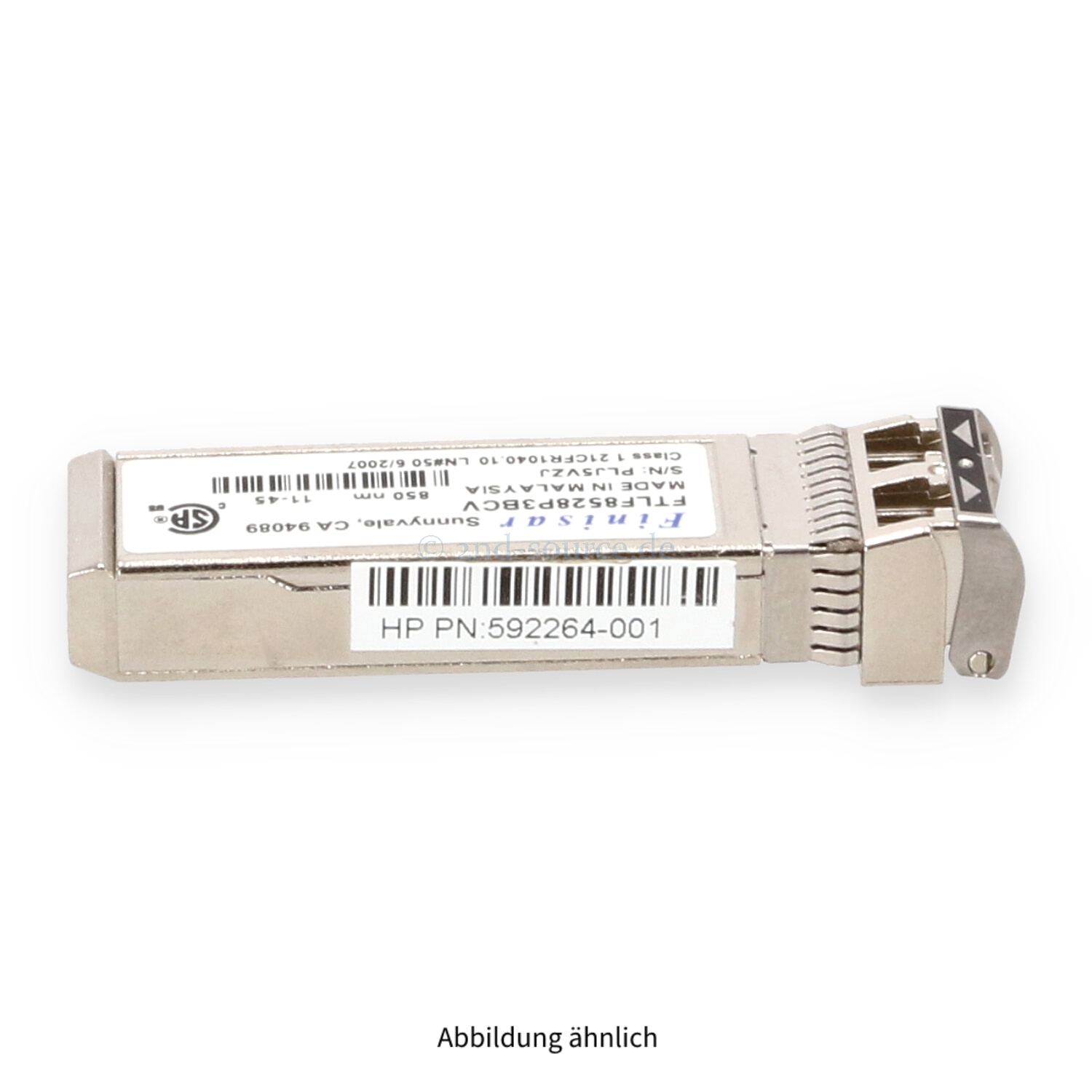 HPE 8GB FC XCVR Shortwave SFP+ Transceiver Module MSA P2000 G3 592264-001 FTLF8528P3BCV HPE 8GB FC XCVR Shortwave SFP+ Transceiver Module MSA P2000 G3 592264-001 FTLF8528P3BCV