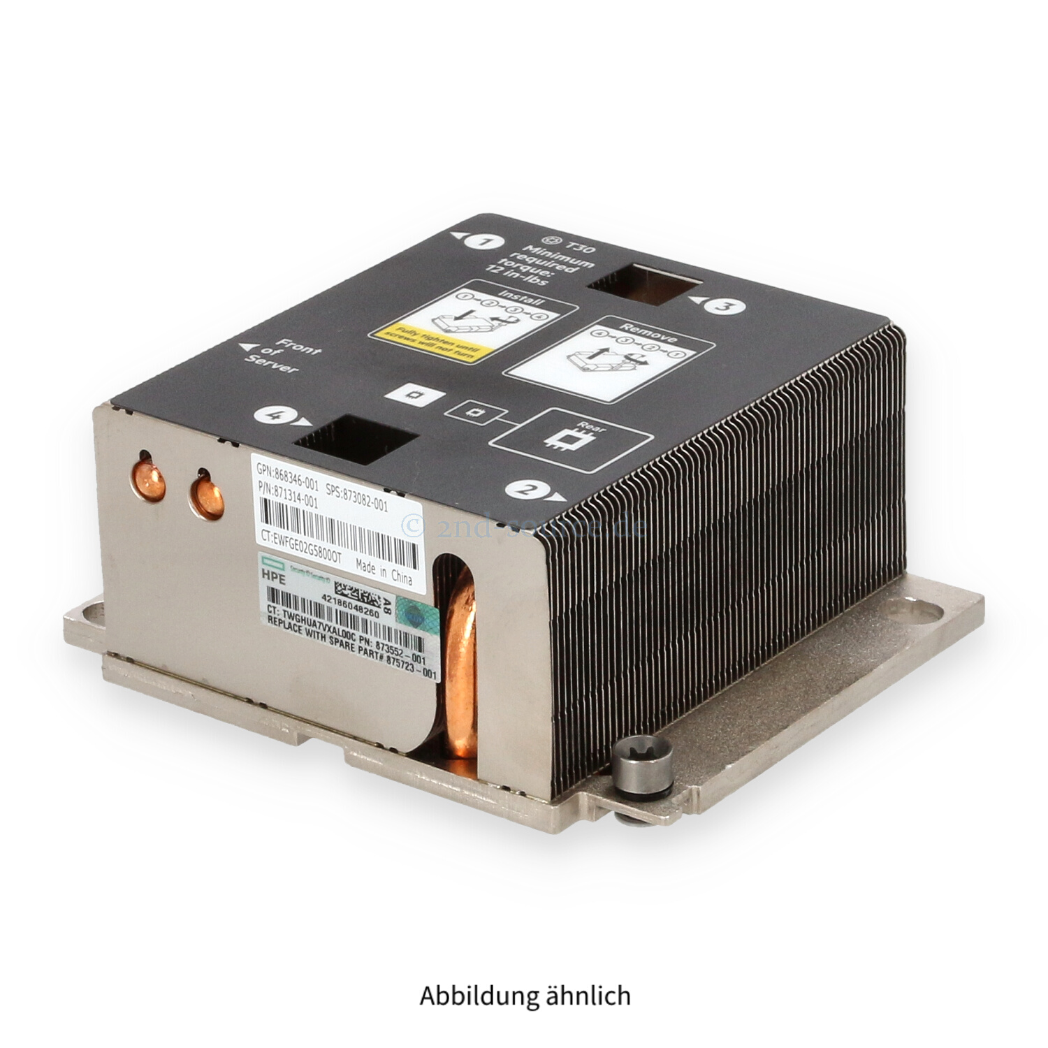 HPE Rear Heatsink Synergy SY480 SY660 G10 873082-001 868346-001 HPE Rear Heatsink Synergy SY480 SY660 G10 873082-001 868346-001