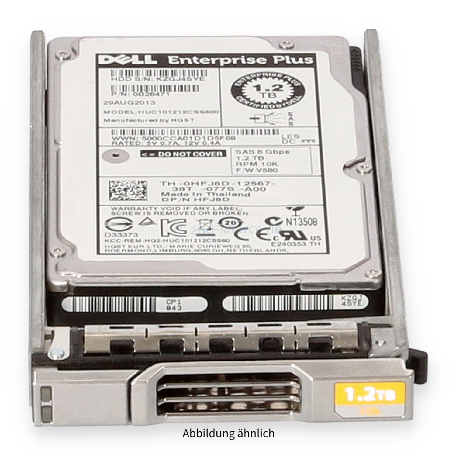 Dell 1.2TB 10k SAS 6G SFF HotPlug HDD EqualLogic HFJ8D 0HFJ8D