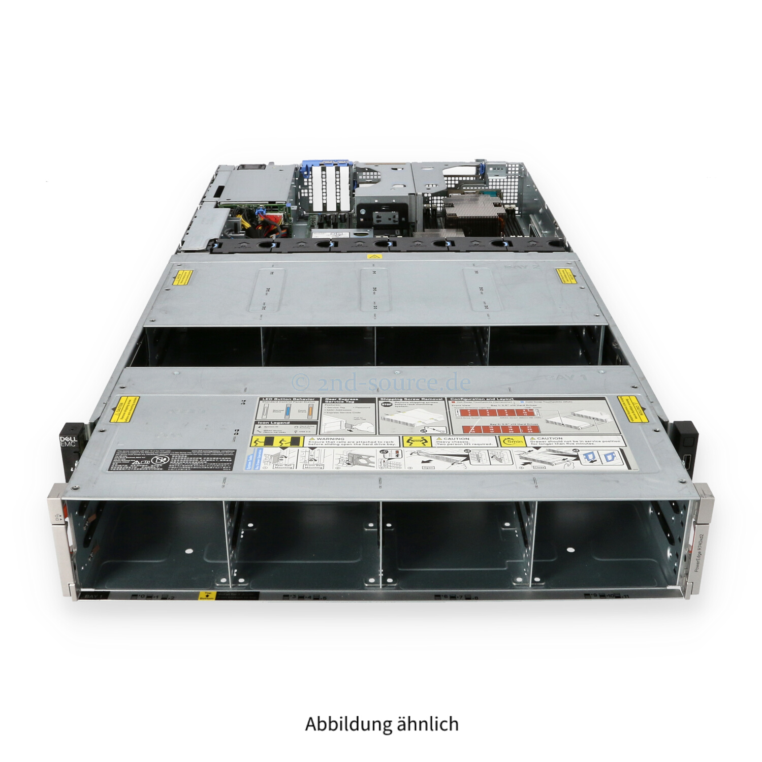 Dell R740xd2 24xLFF CTO Server mit 2x Heatsink H730p 2x 1100W Rackkit