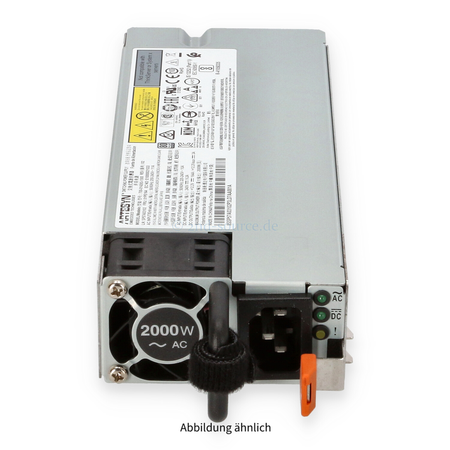 Lenovo 2000W Artesyn HotPlug Power Supply 7N67A00887 01PE164