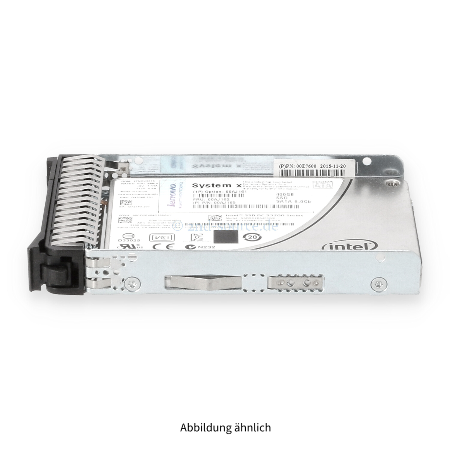 Lenovo 400GB SATA 6G SFF Write Intensive HotPlug SSD 00AJ161 00AJ162 00AJ165