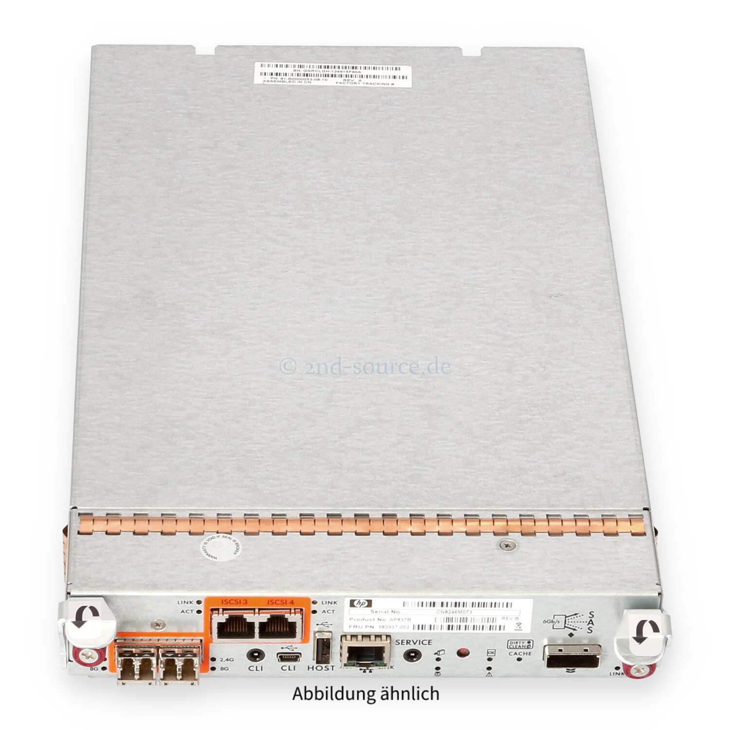 HPE StorageWorks P2000 G3 FC/ISCSI Combo MSA Controller AP837B 582937-002