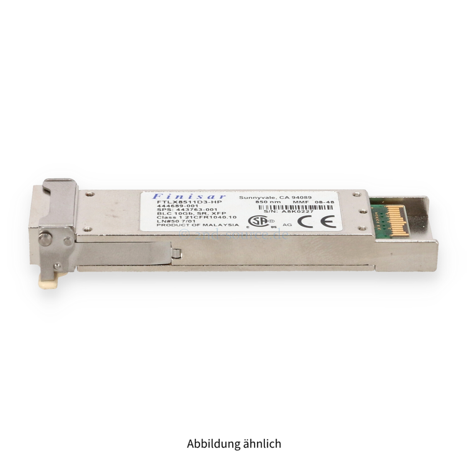 HPE Bladesystem c-Class 10GB XFP+ SR 850NM Transceiver 443756-B21 444689-001 443763-001