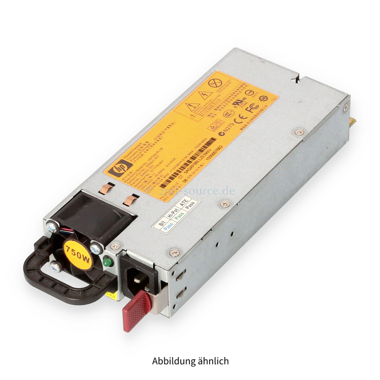 HPE 750W HotPlug Power Supply 512327-B21 511778-001