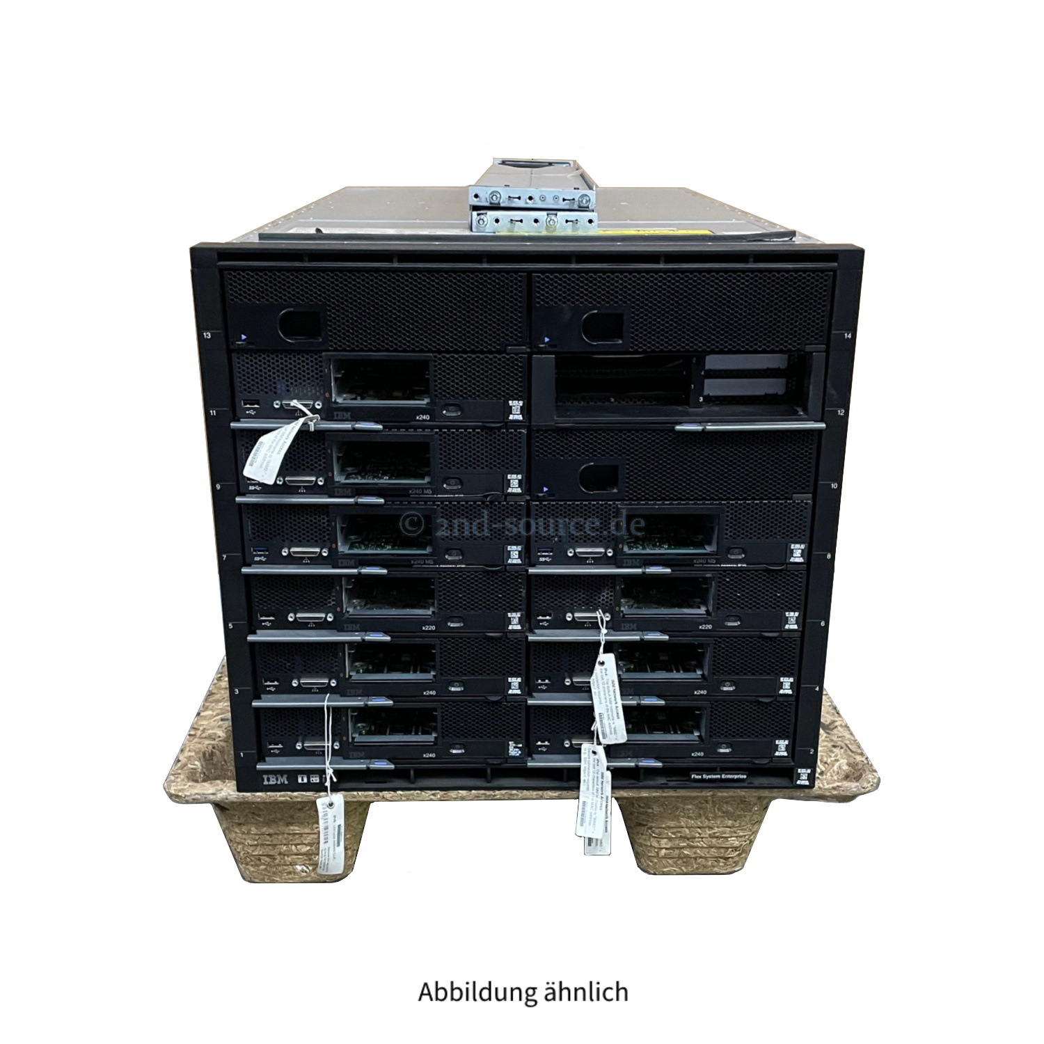 IBM Flex System Bladecenter inkl. 10x Blade mit 88 Cores 0GB 2xCMM 10xFan 6xPSU