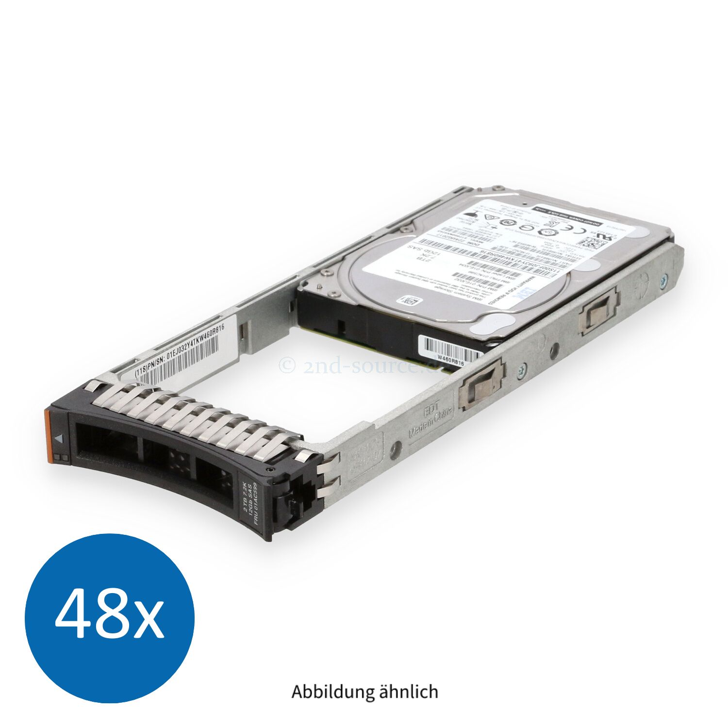 48x IBM 2TB 7.2k SAS 12G SFF HotPlug HDD V5000 v2 01AC599 01EJ032 2078-AC76