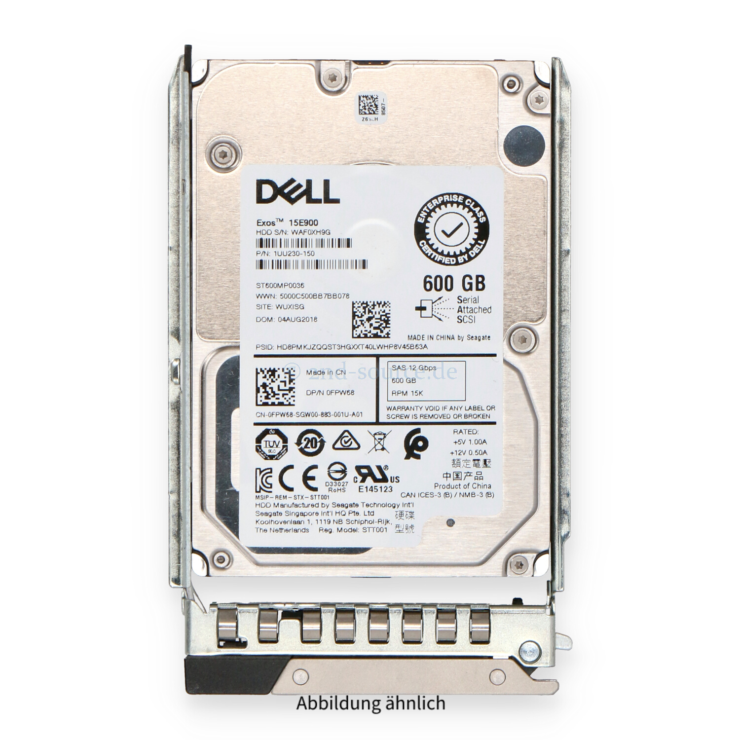 Dell 600GB 15k SAS 12G SFF HotPlug HDD FPW68 0FPW68