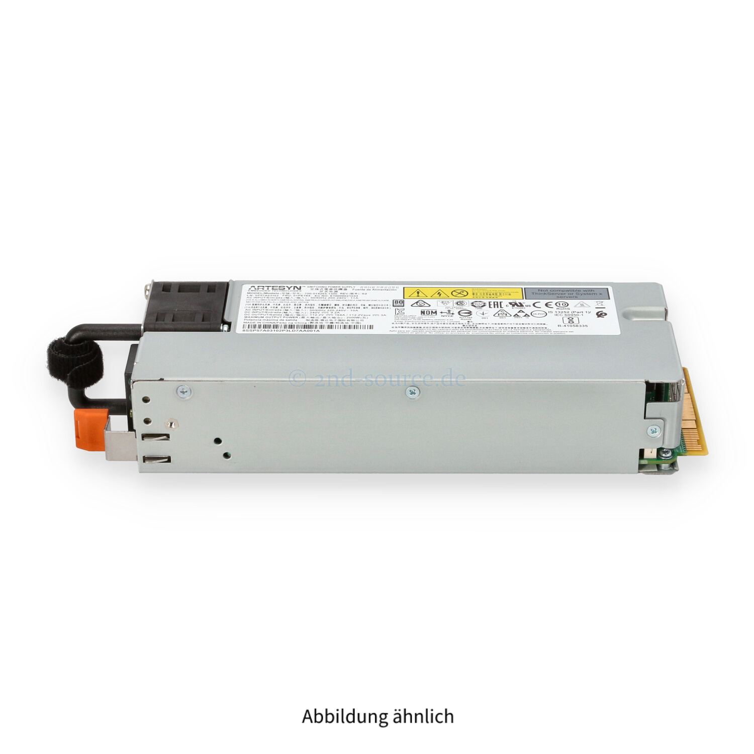 Lenovo 2000W Artesyn HotPlug Power Supply 7N67A00887 01PE164