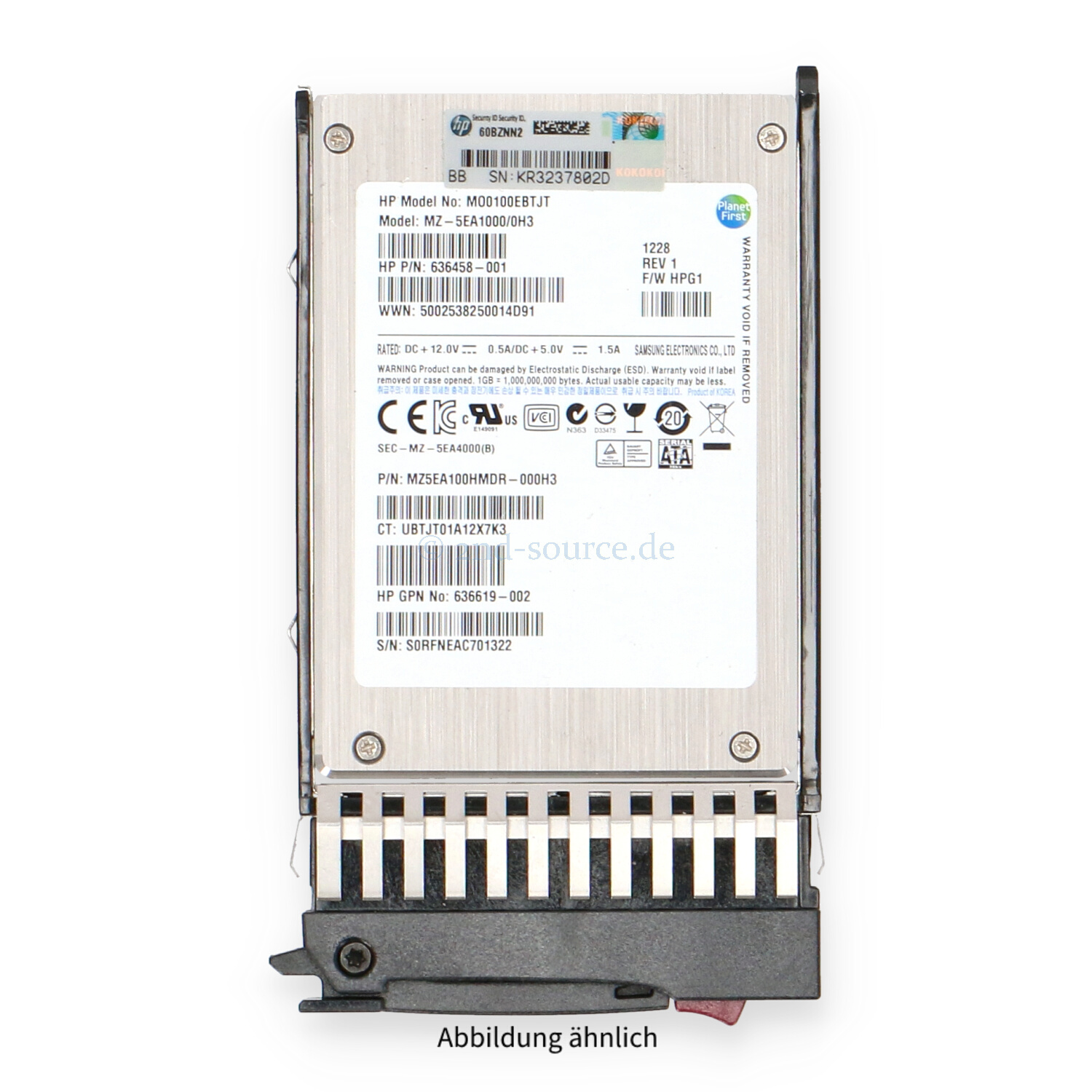 HPE 100GB SATA 3G SFF HotPlug SSD 636593-B21 637070-001