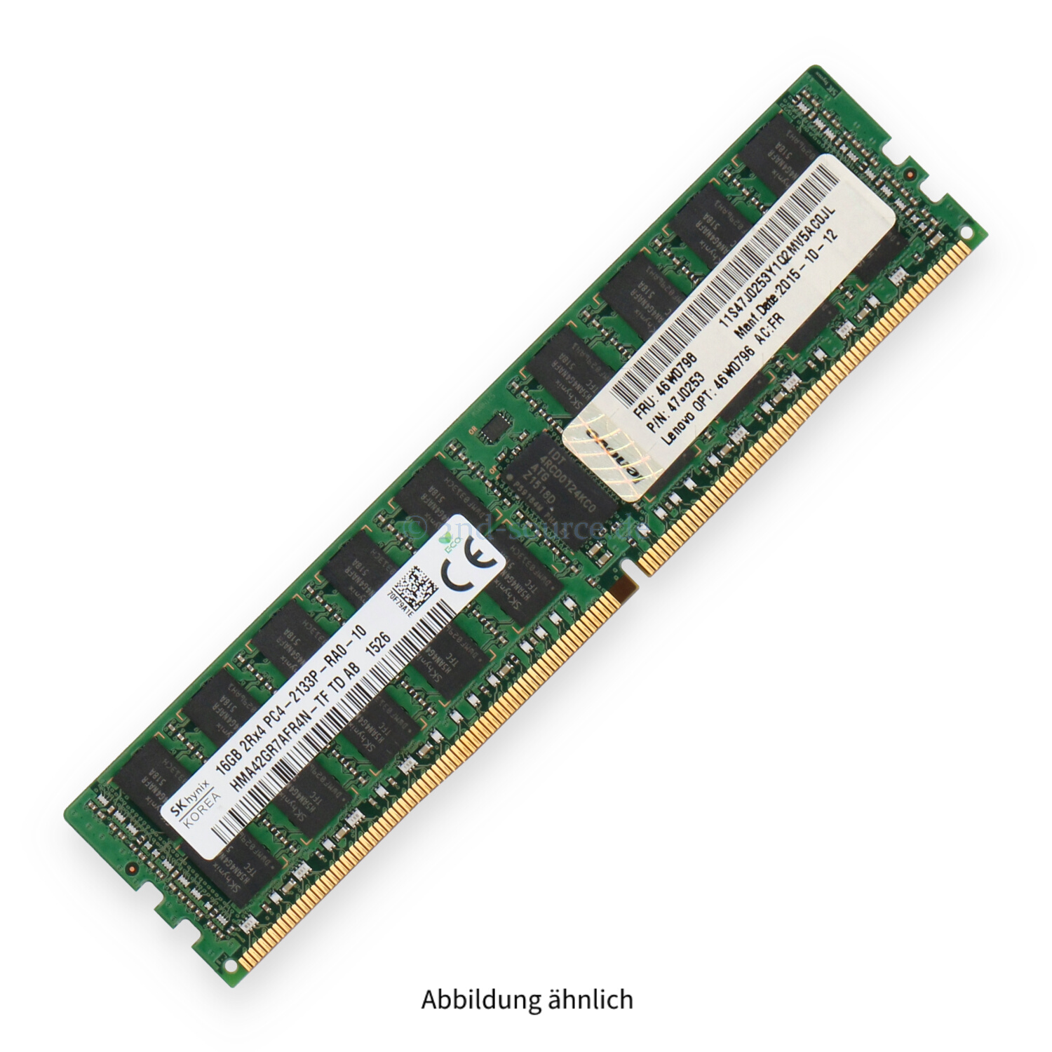 Lenovo 16GB PC4-17000P-R DIMM Dual Rank x4 (DDR4-2133) Registered ECC 46W0796 46W0798