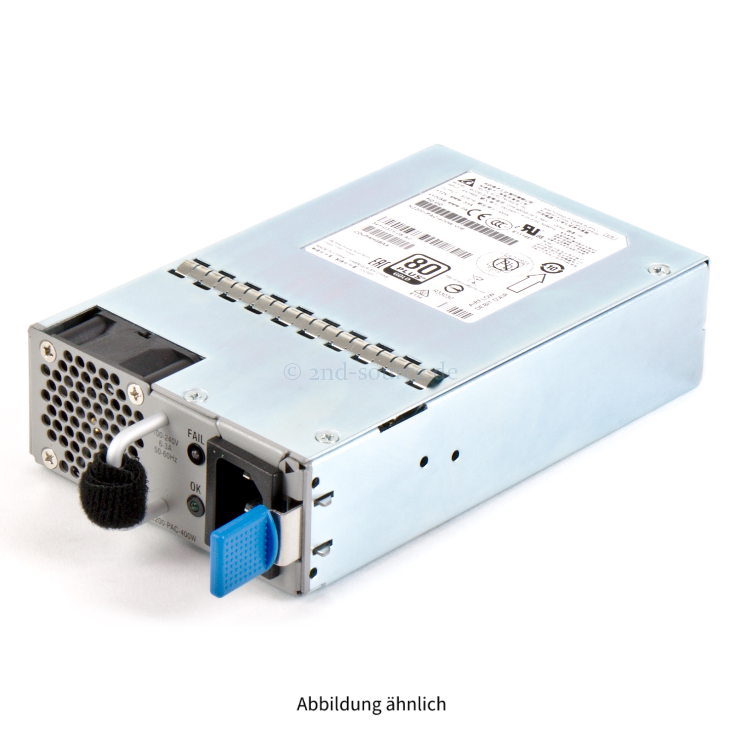 Cisco 400W AC Reverse Airflow HotPlug Power Supply Nexus 3048 N2200-PAC-400W