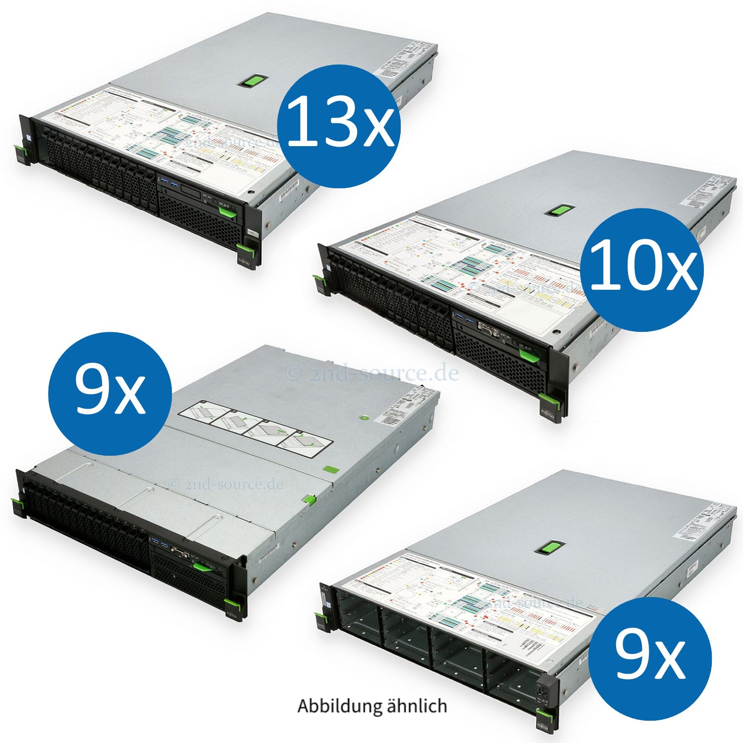 Fujitsu Server Bundle aus 9x RX4770 M4, 19x RX2540 M2 und 13x RX2540 M1