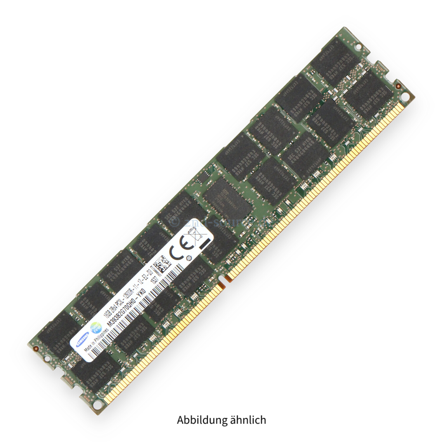 Samsung 16GB PC3L-12800R DIMM Dual Rank x4 (DDR3-1600) Registered ECC M393B2G70QH0-YK0