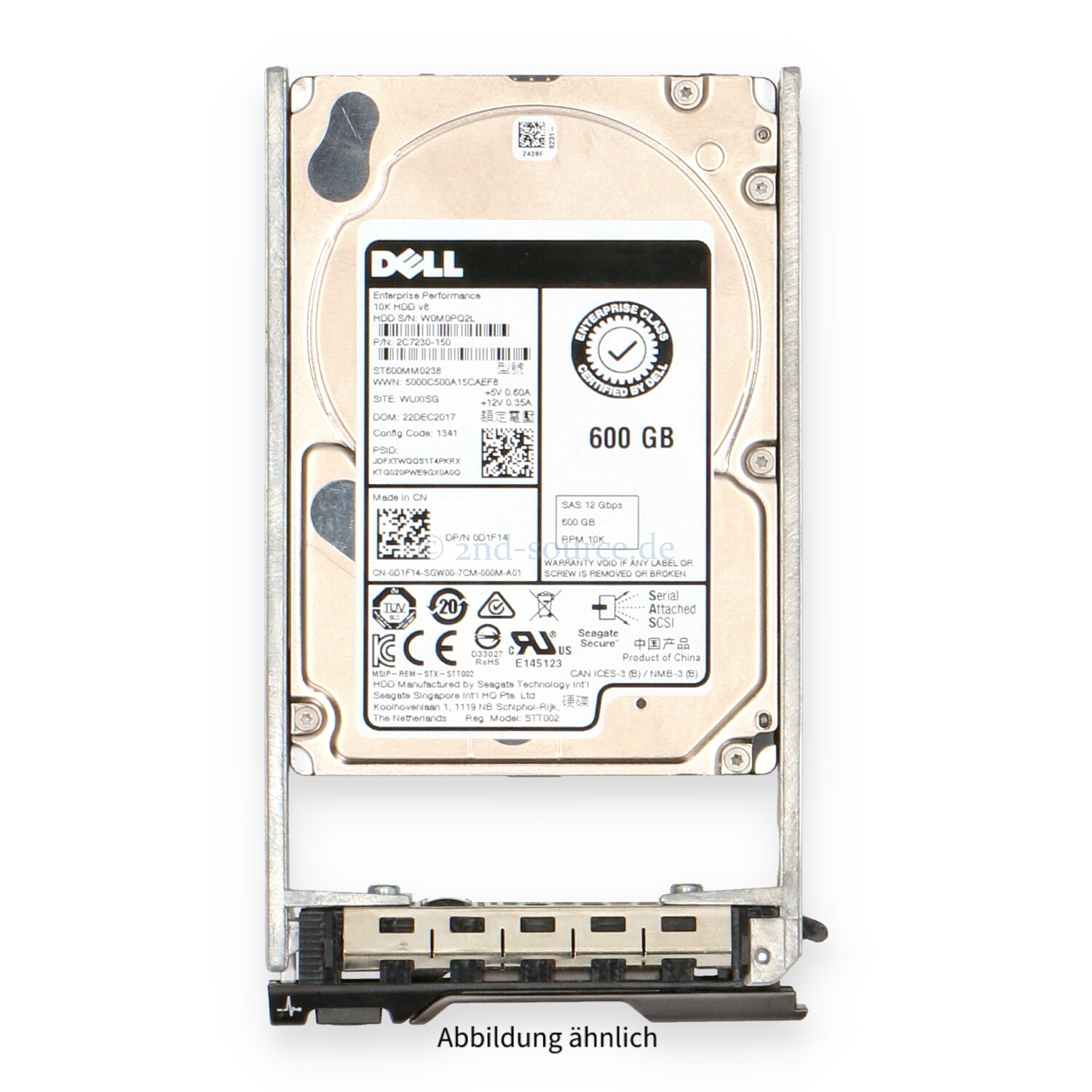 Dell 600GB 10k SAS 12G SFF HotPlug HDD D1F14 0D1F14