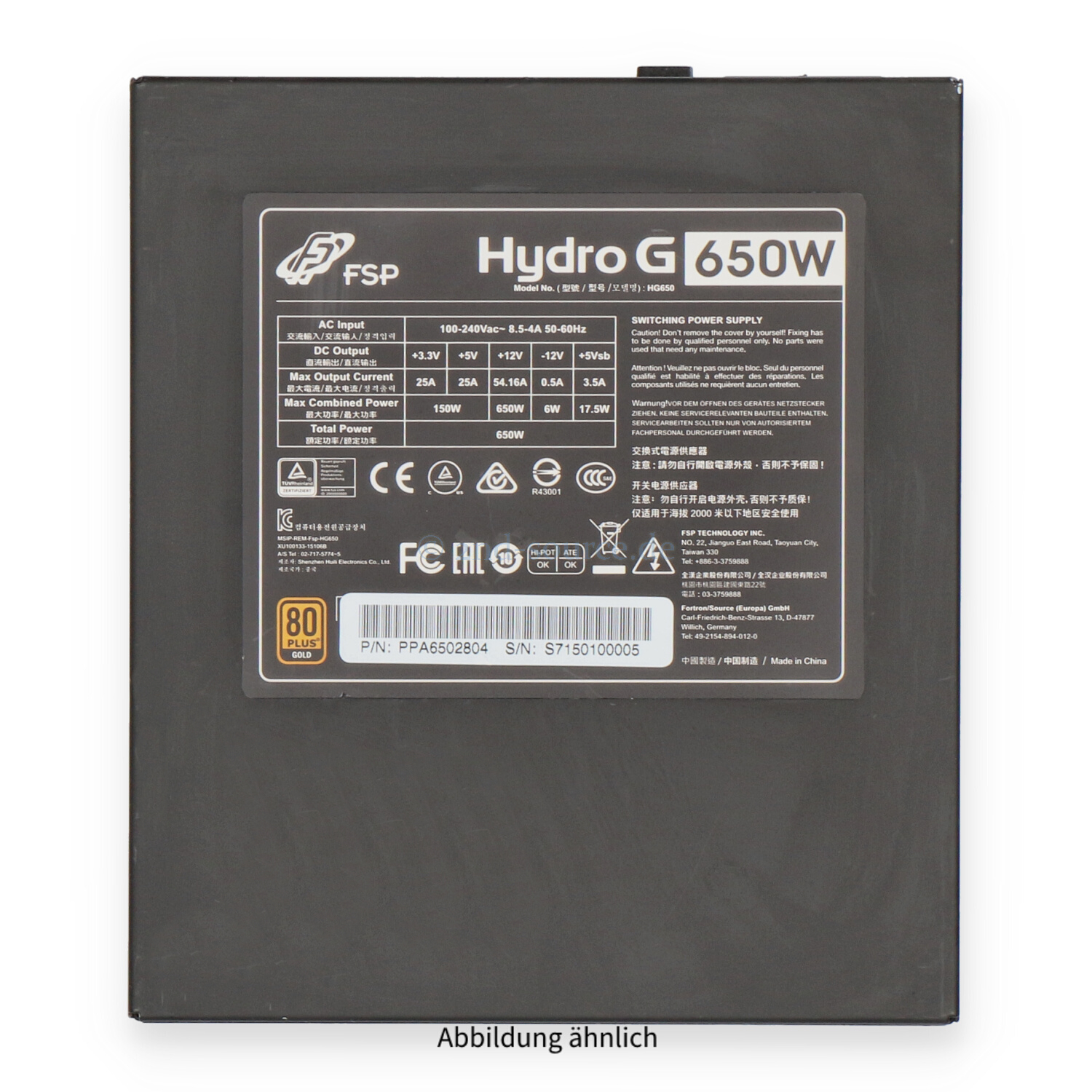 FSP Hydro G HG650 650W ATX Modular Power Supply PPA6502804