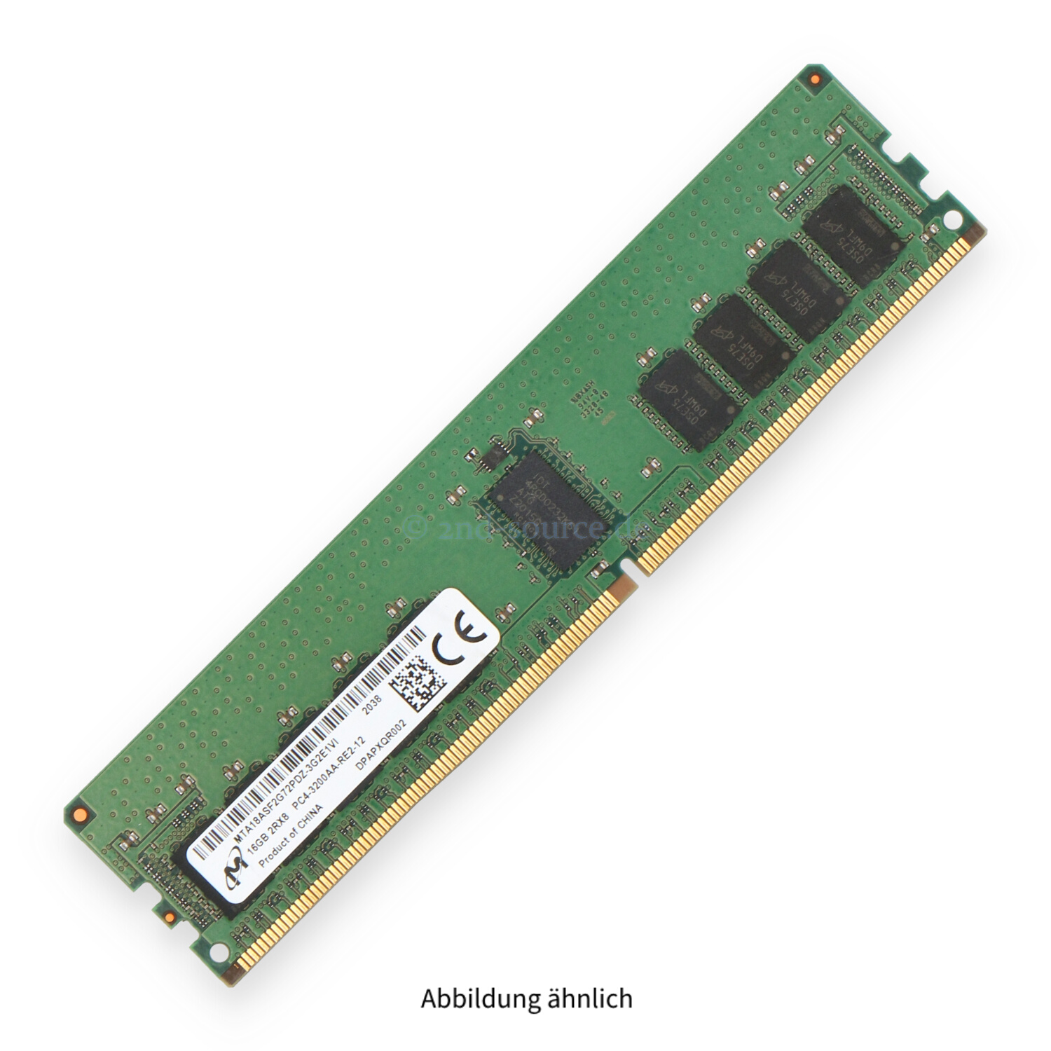 Micron 16GB PC4-25600AA-R DIMM Dual Rank x8 (DDR4-3200) Registered ECC MTA18ASF2G72PDZ-3G2E1 Micron 16GB PC4-25600AA-R DIMM Dual Rank x8 (DDR4-3200) Registered ECC MTA18ASF2G72PDZ-3G2E1