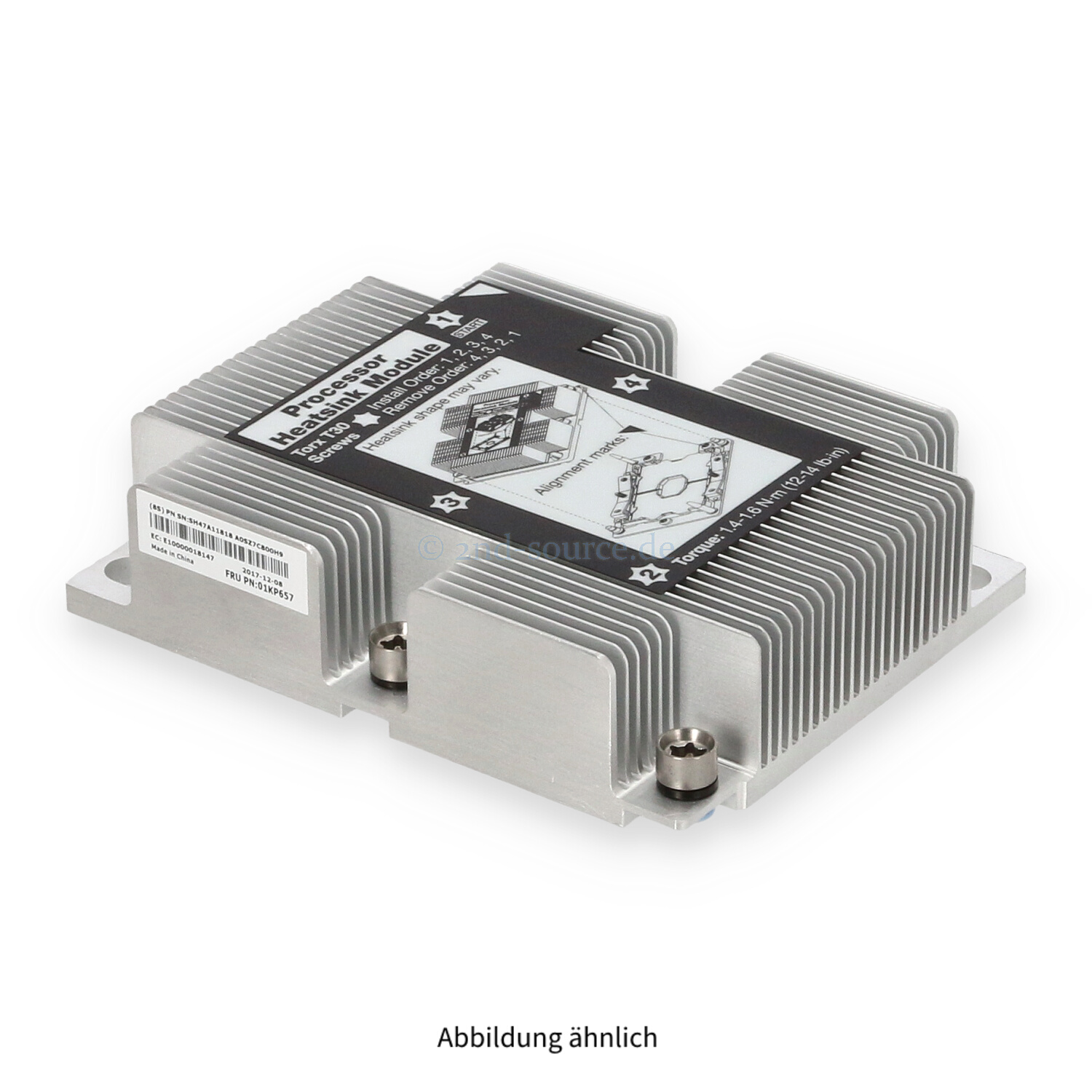 Lenovo 1U Standard Heatsink SR530 SR570 SR630 01KP657 Lenovo 1U Standard Heatsink SR530 SR570 SR630 01KP657