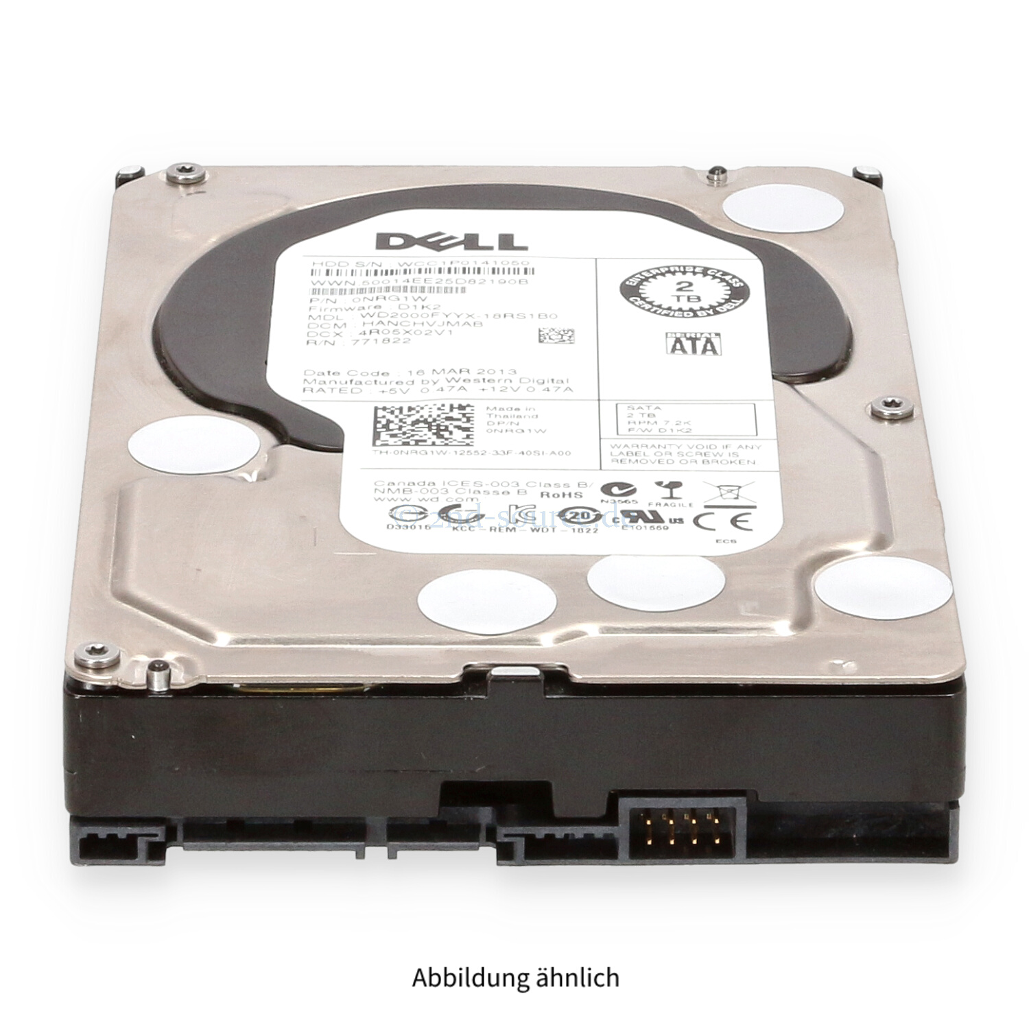 Dell 2TB 7.2k SATA 6G LFF HDD NRG1W 0NRG1W