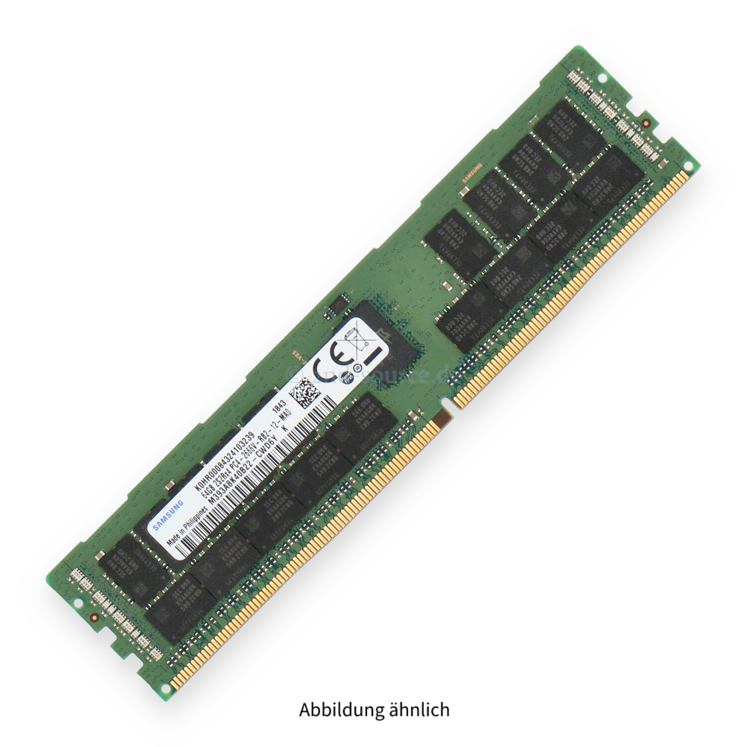 Samsung 64GB PC4-21300V-R DIMM Quad Rank x4 (DDR4-2666) Registered ECC M393A8K40B22-CWD