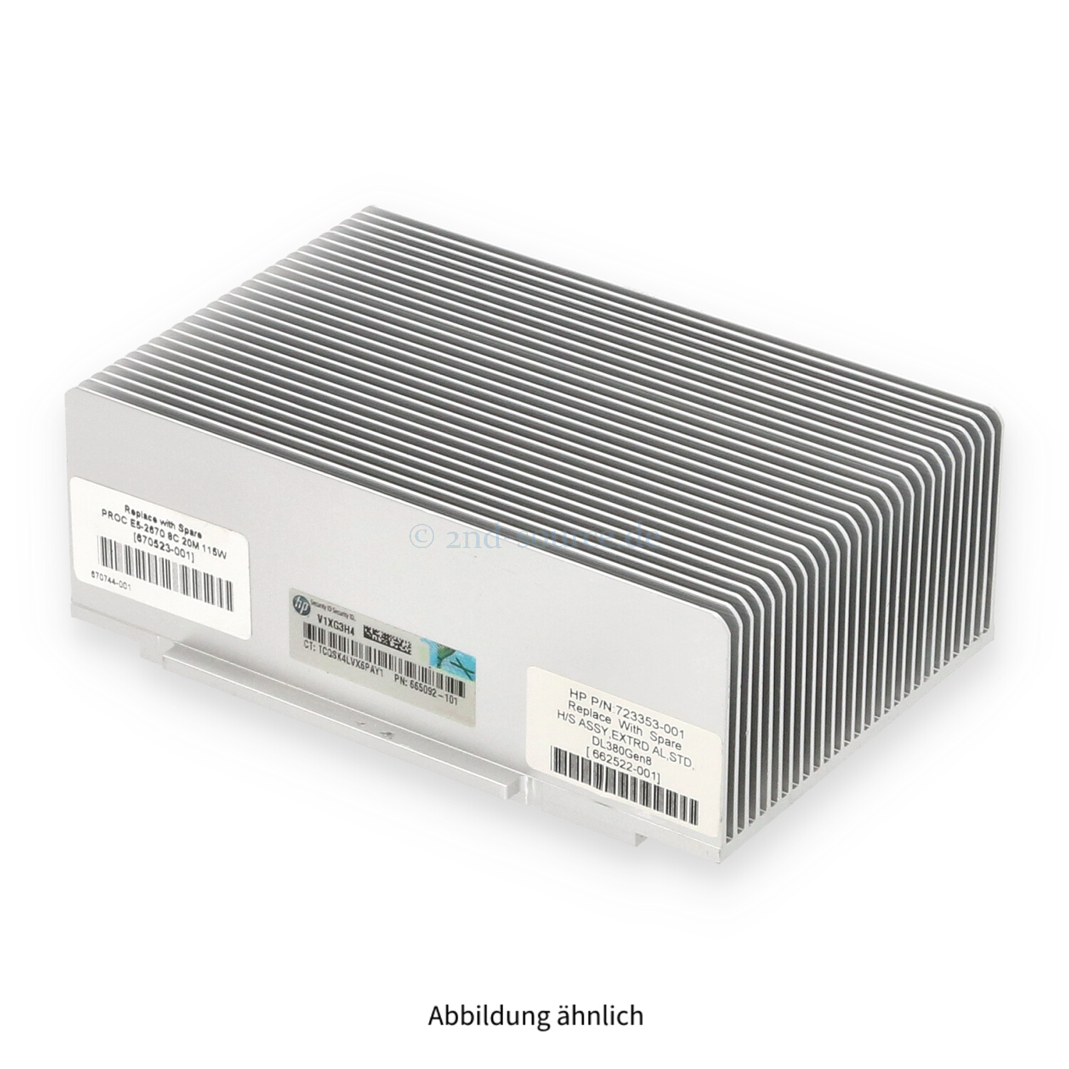 HPE Heatsink V2 DL380 DL380p G8 662522-001 723353-001 HPE Heatsink V2 DL380 DL380p G8 662522-001 723353-001