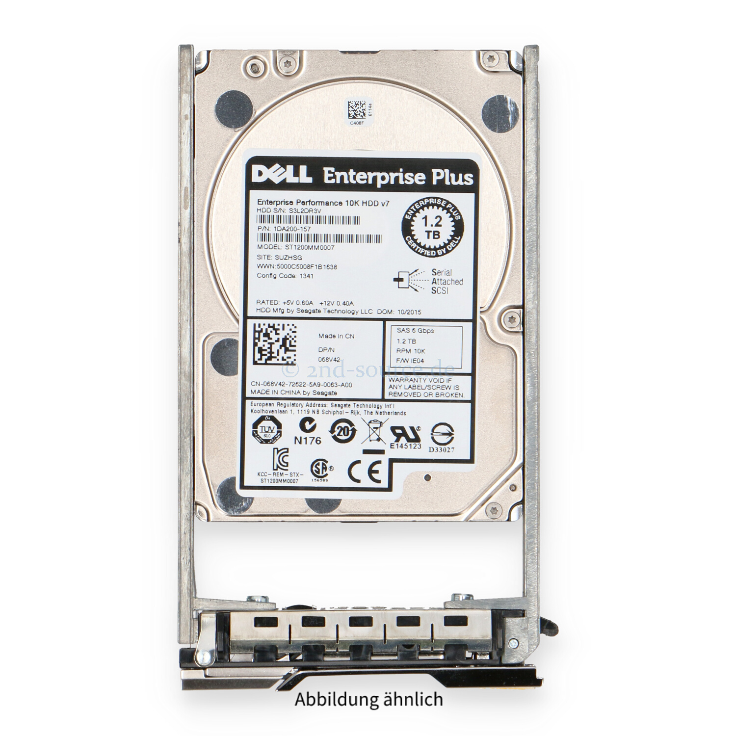 Dell 1.2TB 10k SAS 6G SFF HotPlug HDD 68V42 068V42