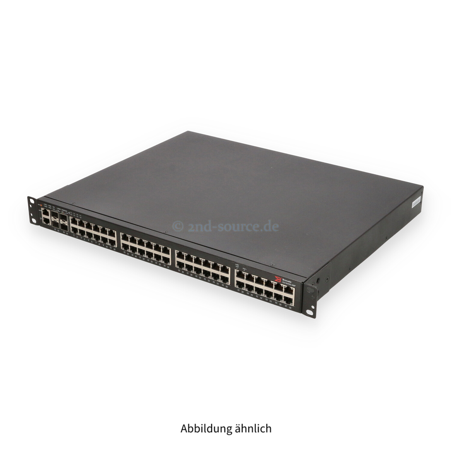 Brocade ICX 6450 48x RJ-45 1GbE PoE+ 2x SFP 1GbE 2x SFP 10GbE Switch ICX6450-48P 80-1005998-05
