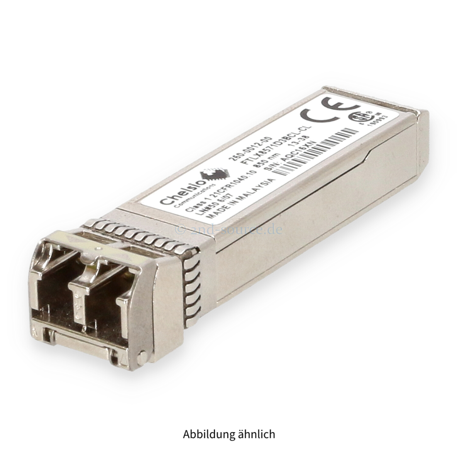 Chelsio 10GB Shortwave FC SFP+ Transceiver Module FTLX8571D3BCL-CL Chelsio 10GB Shortwave FC SFP+ Transceiver Module FTLX8571D3BCL-CL