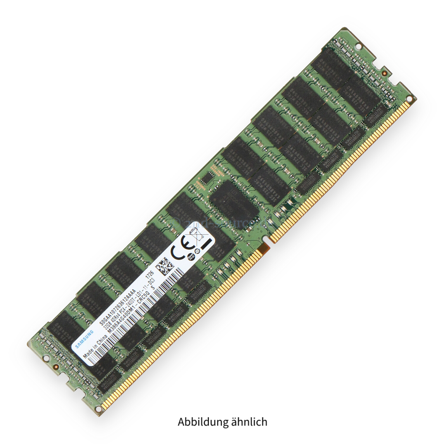 Samsung 32GB PC4-19200T-L LRDIMM Quad Rank x4 (DDR4-2400) Load Reduced ECC M386A4G40DM1-CRC