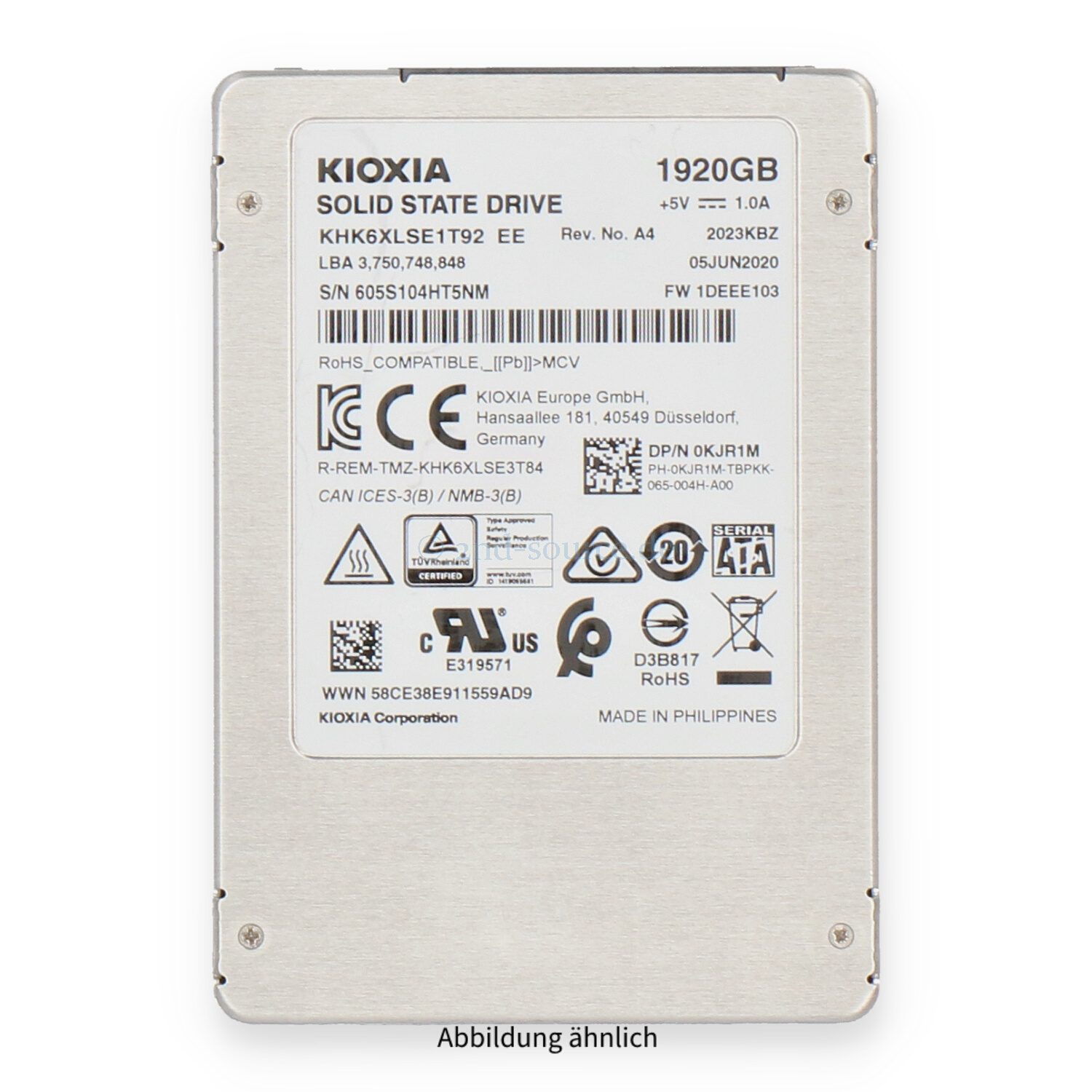 Dell 1.92TB SATA 6G SFF Read Intensive SSD KJR1M 0KJR1M