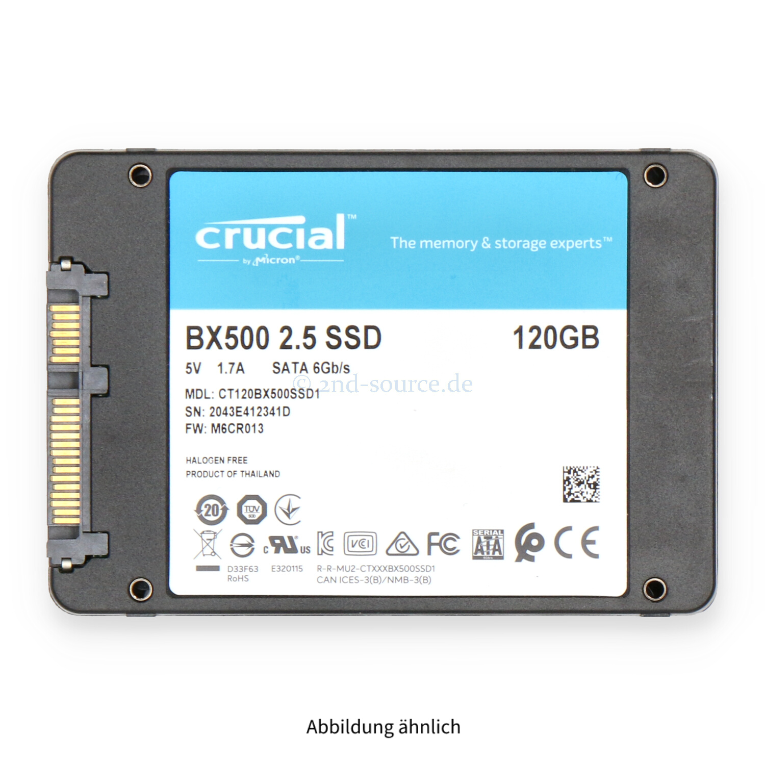 Crucial 120GB SATA 6G SFF SSD CT120BX500SSD1