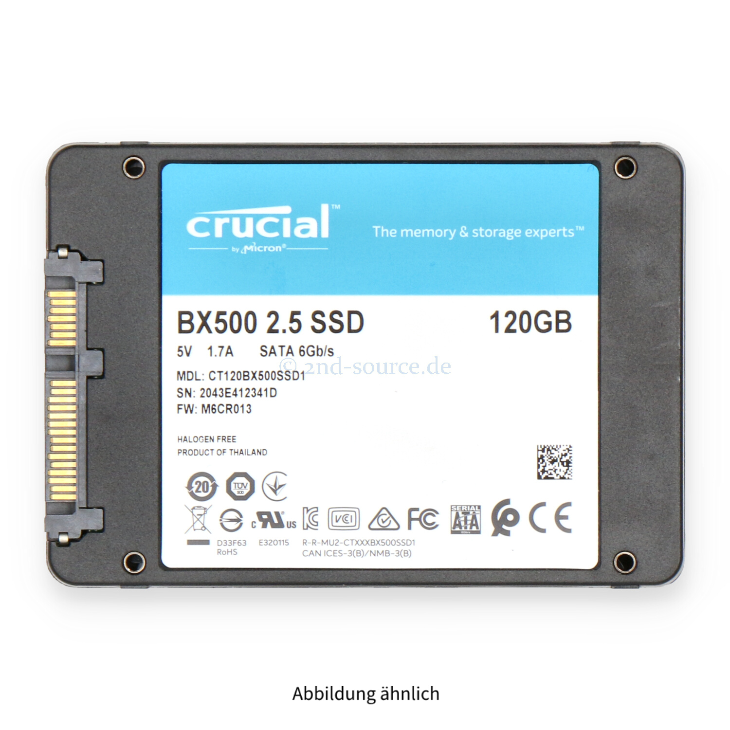 Crucial 120GB SATA 6G SFF SSD CT120BX500SSD1 Crucial 120GB SATA 6G SFF SSD CT120BX500SSD1